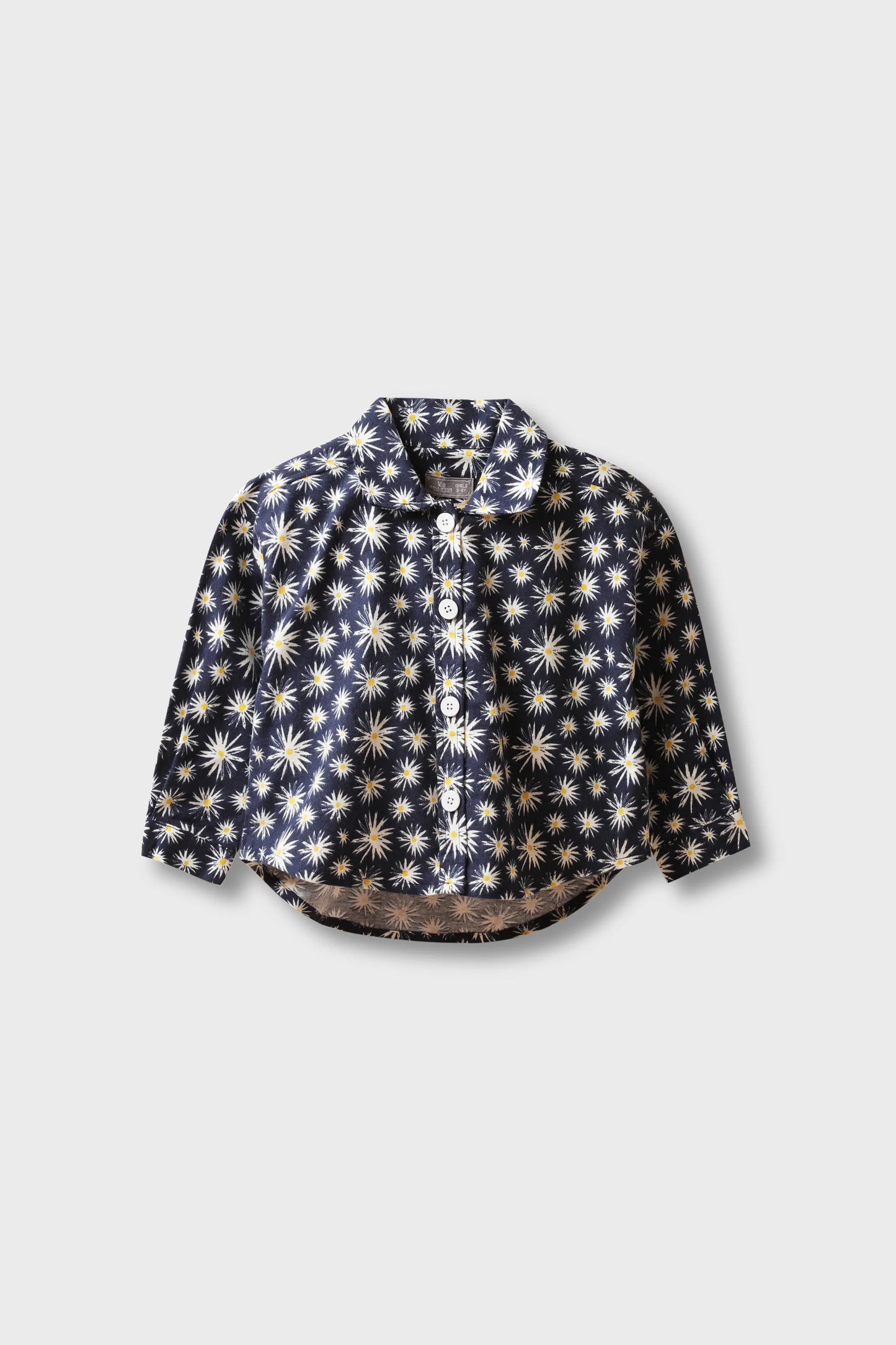 Navy Spark Flannel Top