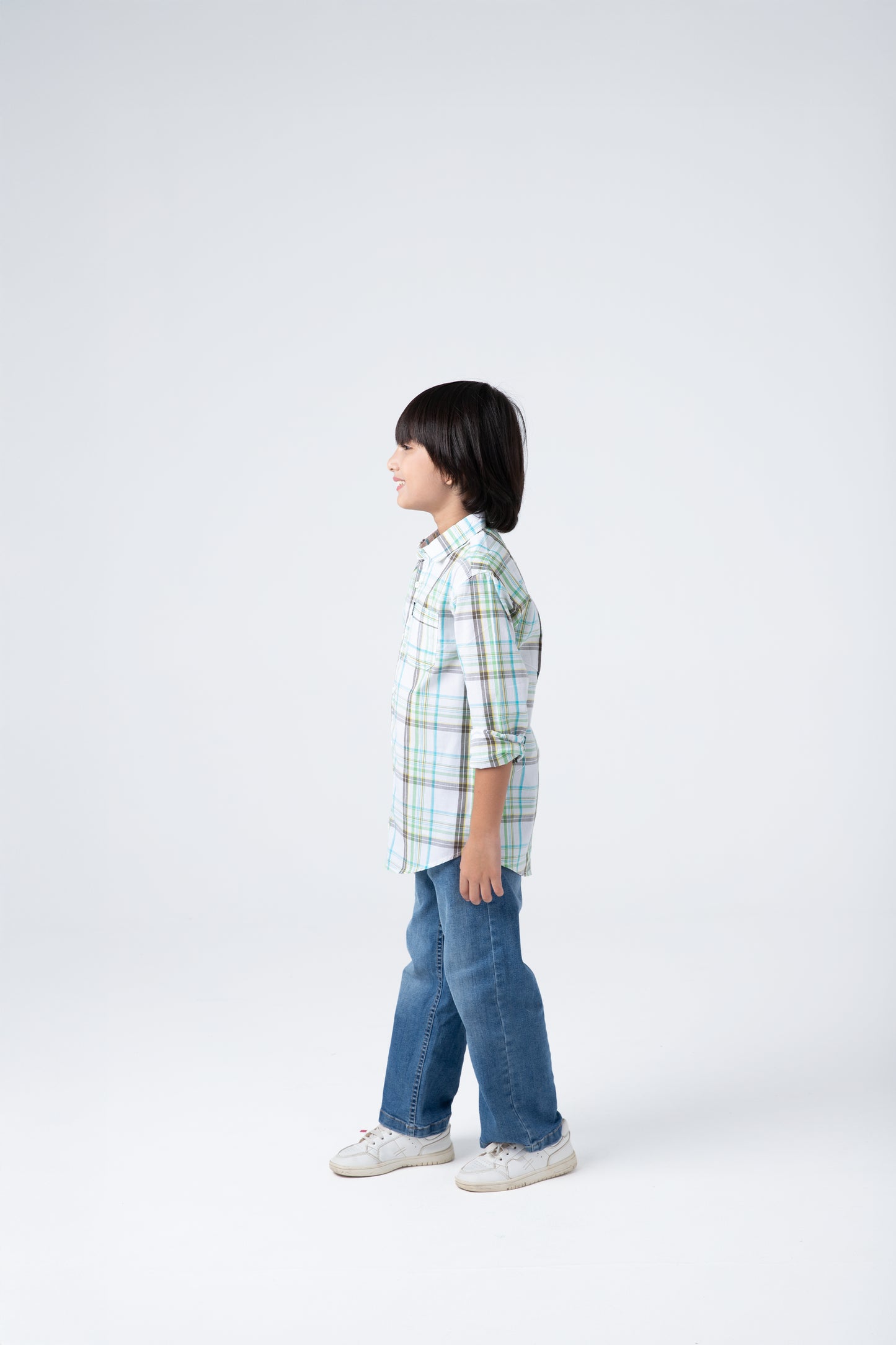 Grid Parade White Shirt