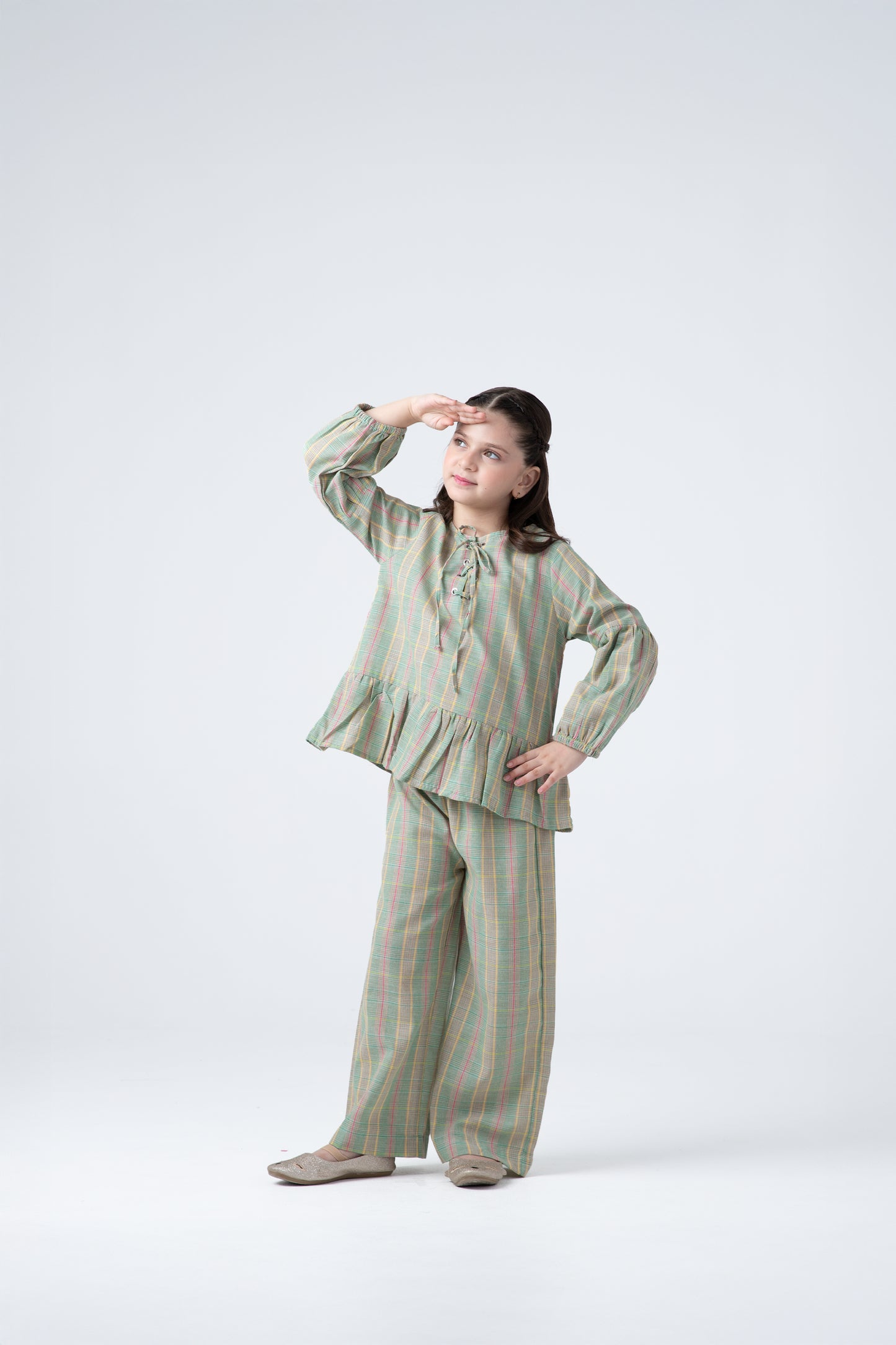 Green Peplum Co-ord Set