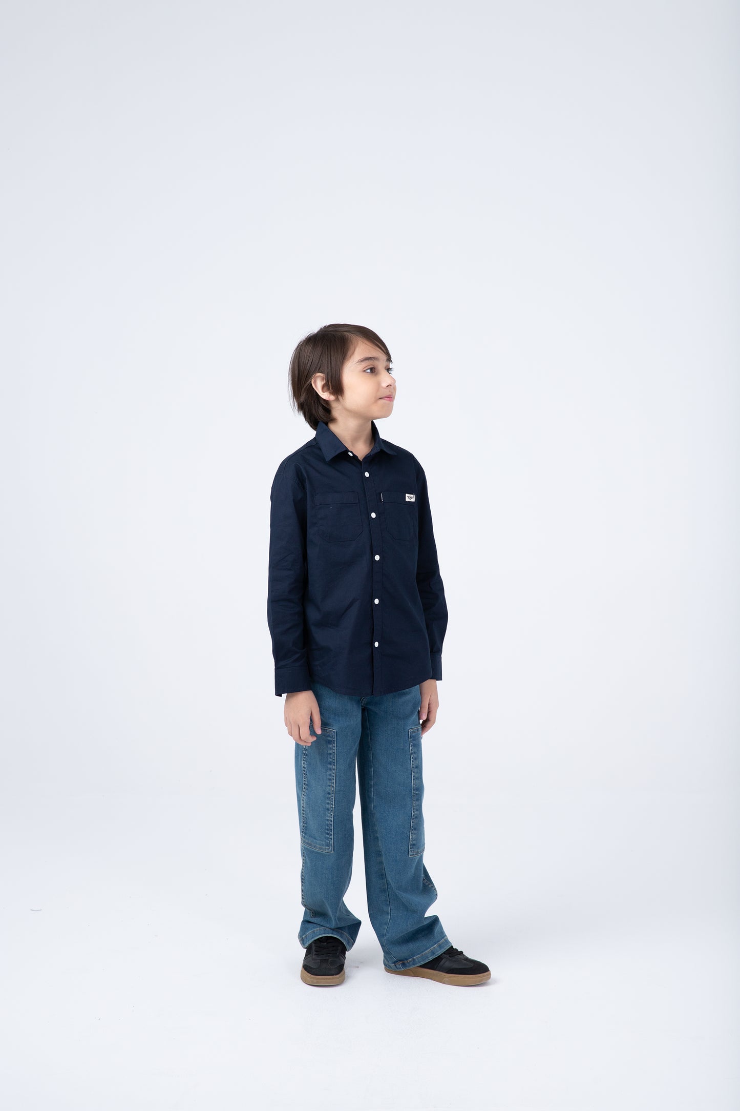 Sleek Navy Cotton Shirt