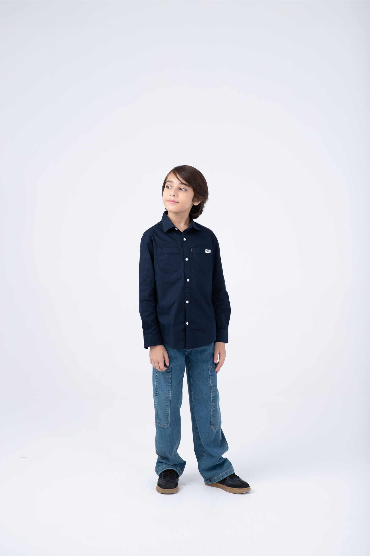 Sleek Navy Cotton Shirt