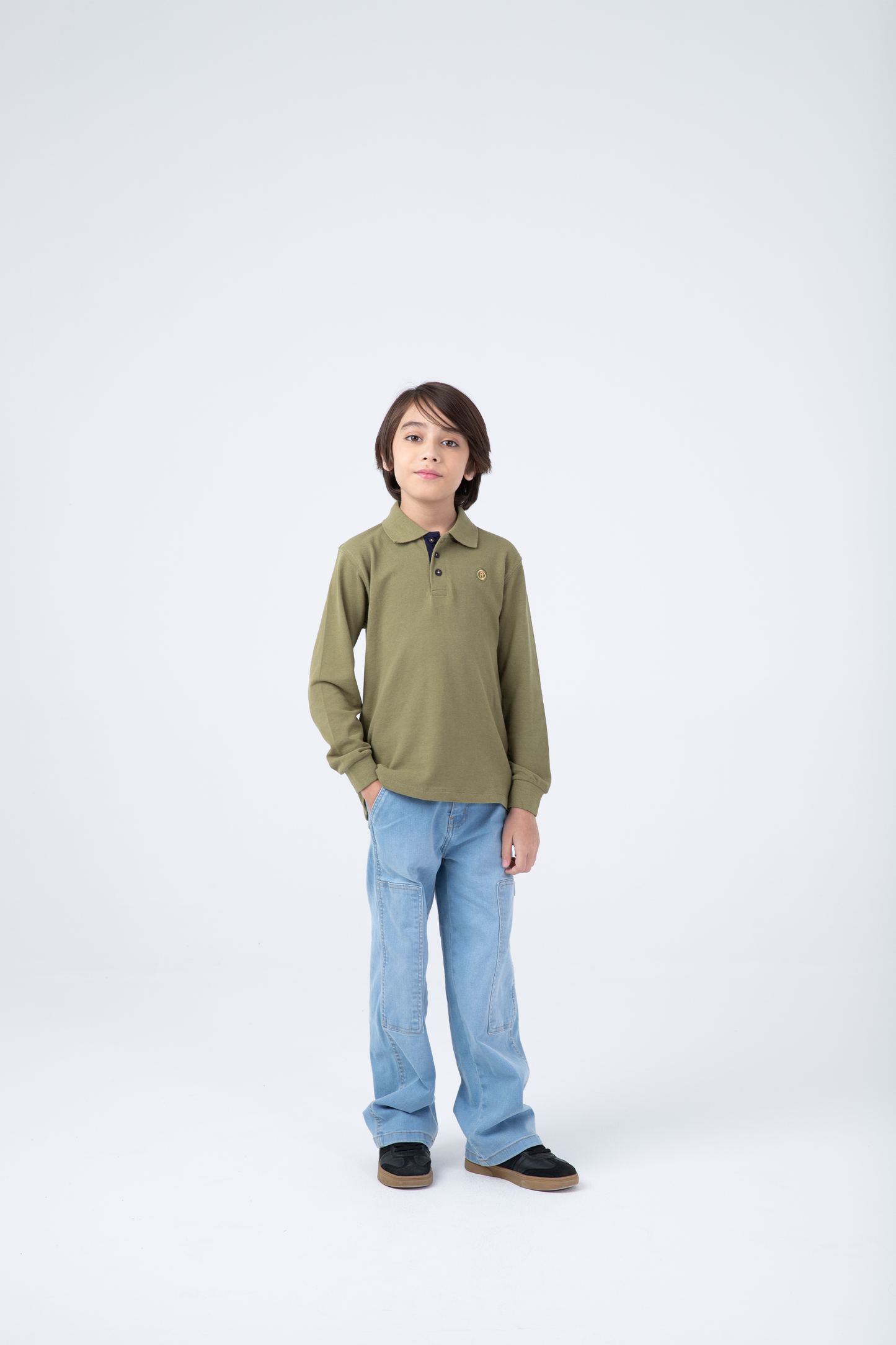 Olive Pique Polo