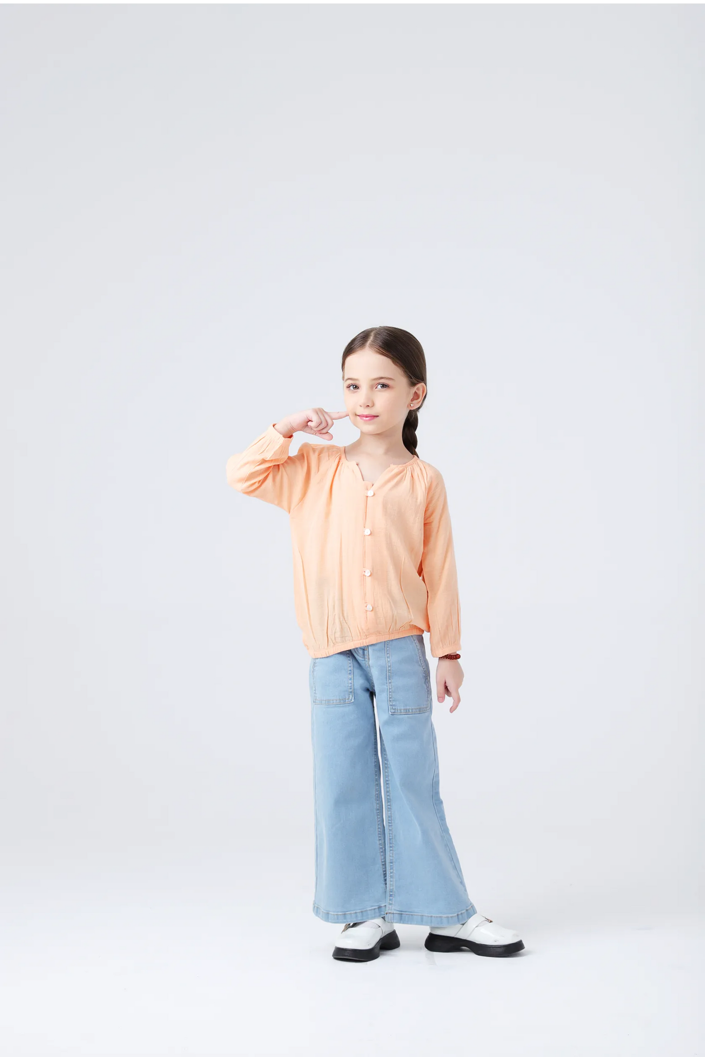 Peach Elasticated Top
