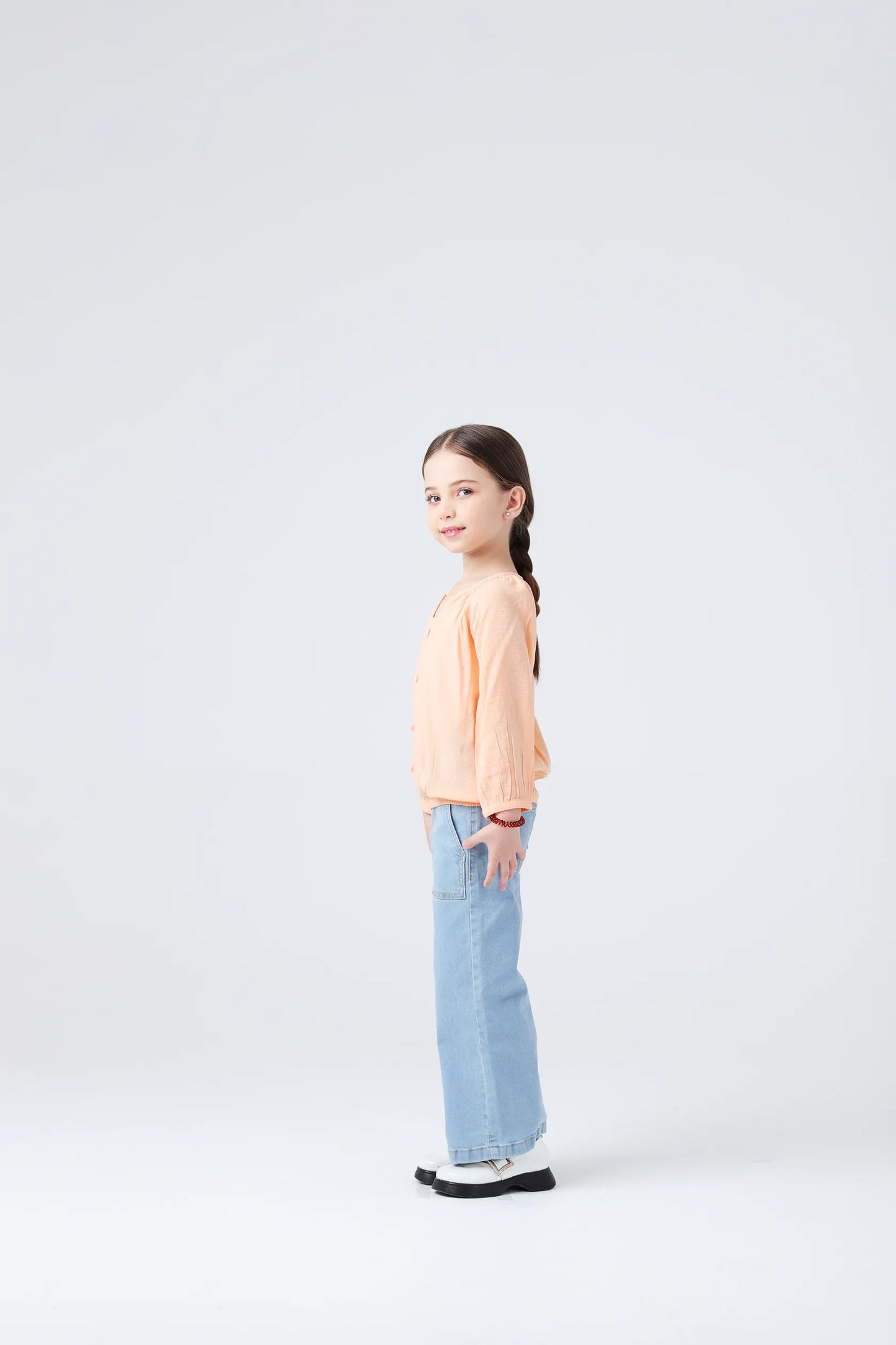 Peach Elasticated Top