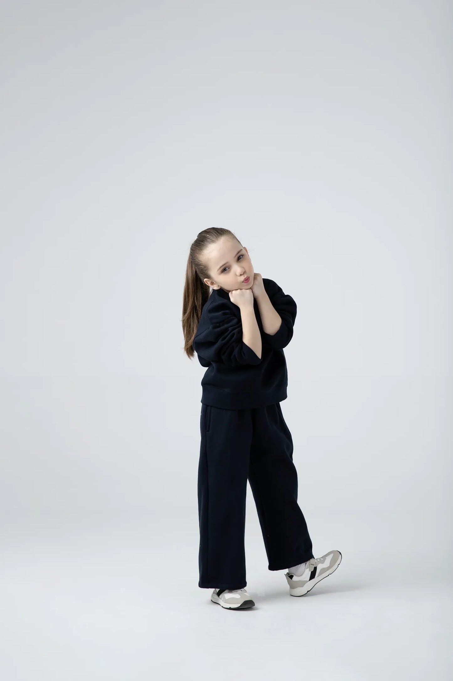 Girls Solid Blue Co-ord Set