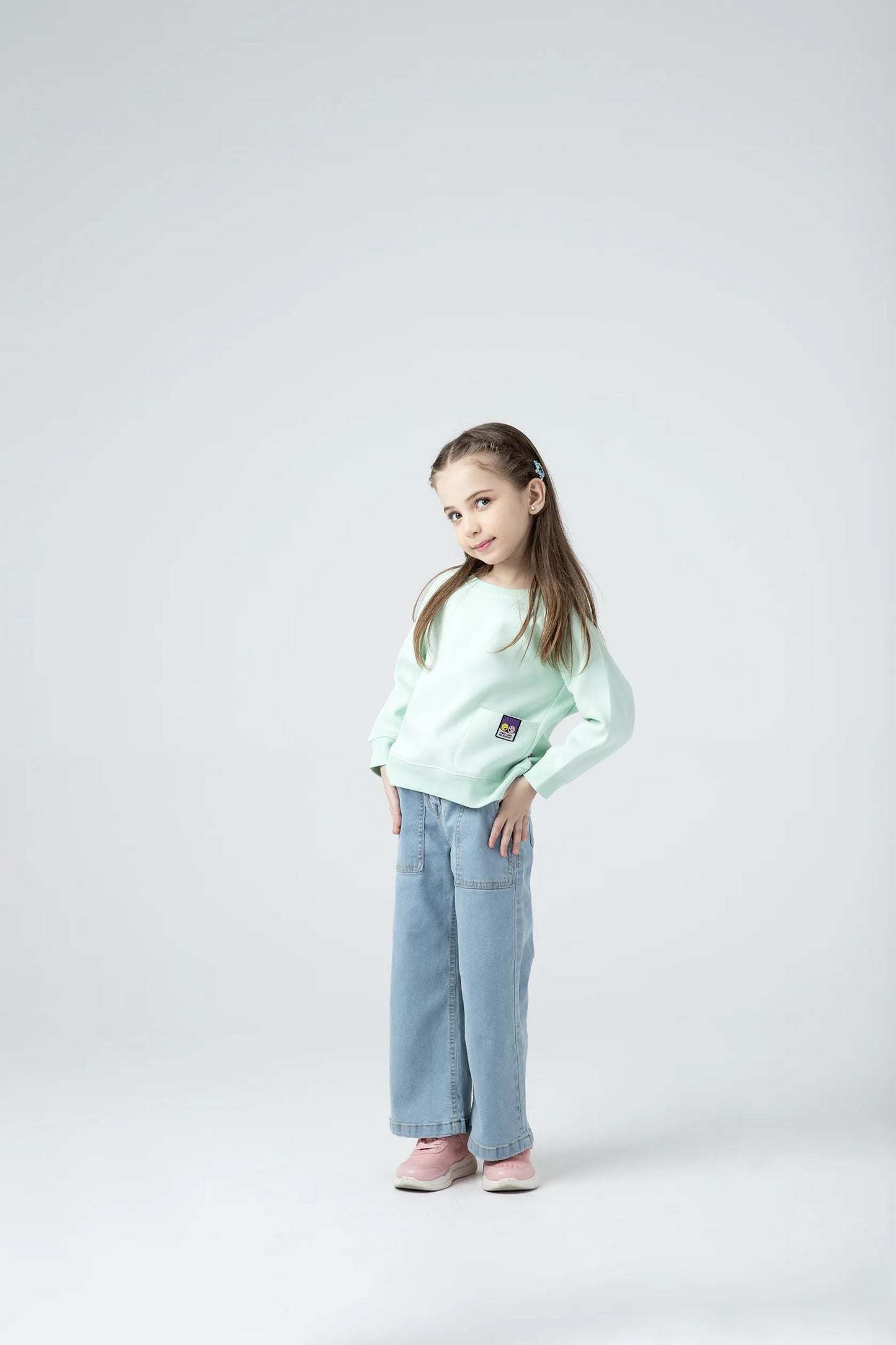 Girls Mint Fleece Sweatshirt