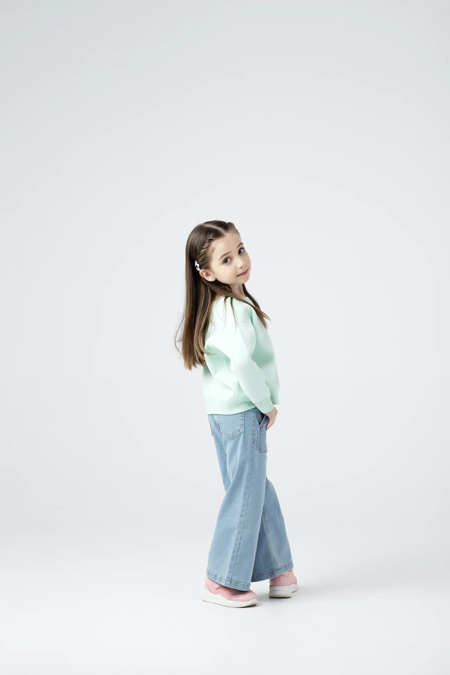 Girls Mint Fleece Sweatshirt