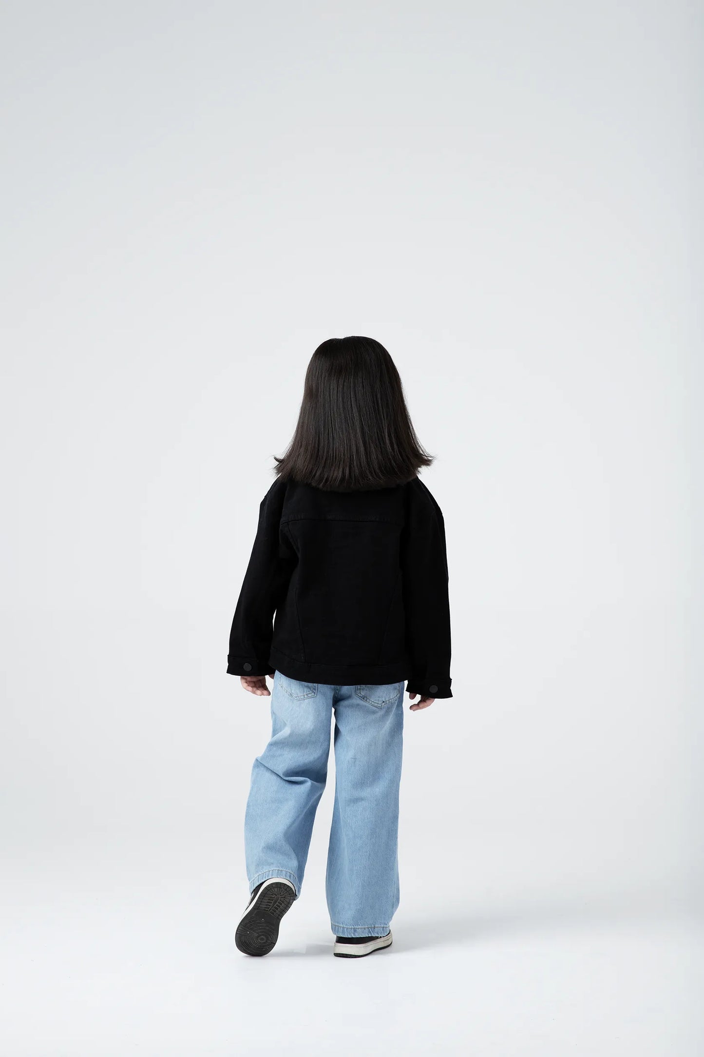 Girls Core Black Twill Jacket