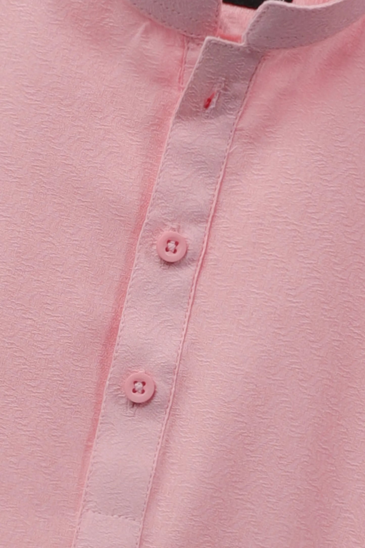 Boys light Pink Ethnic Cotton Kurta