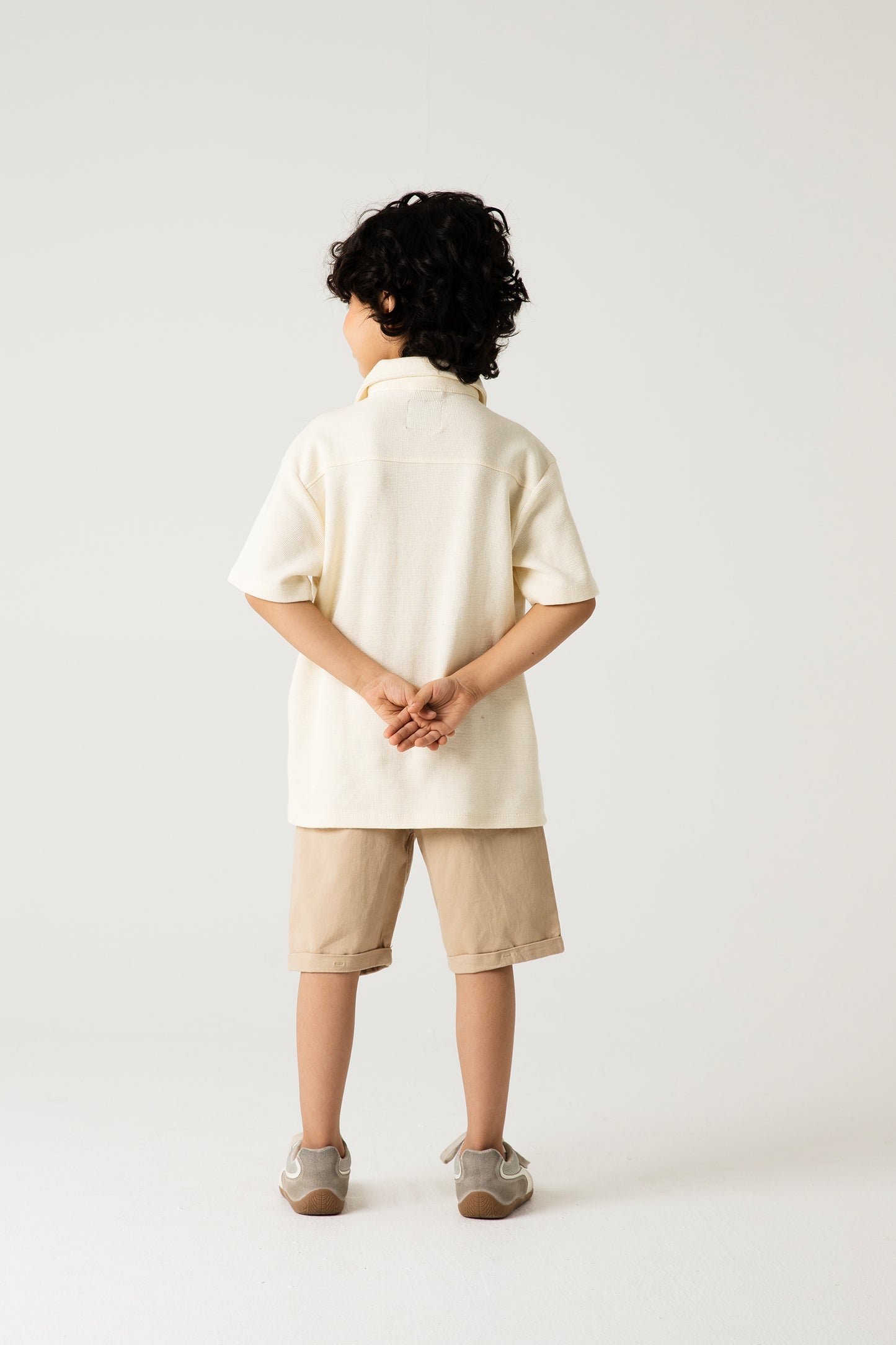 Boys Skin Waffle Button Tee