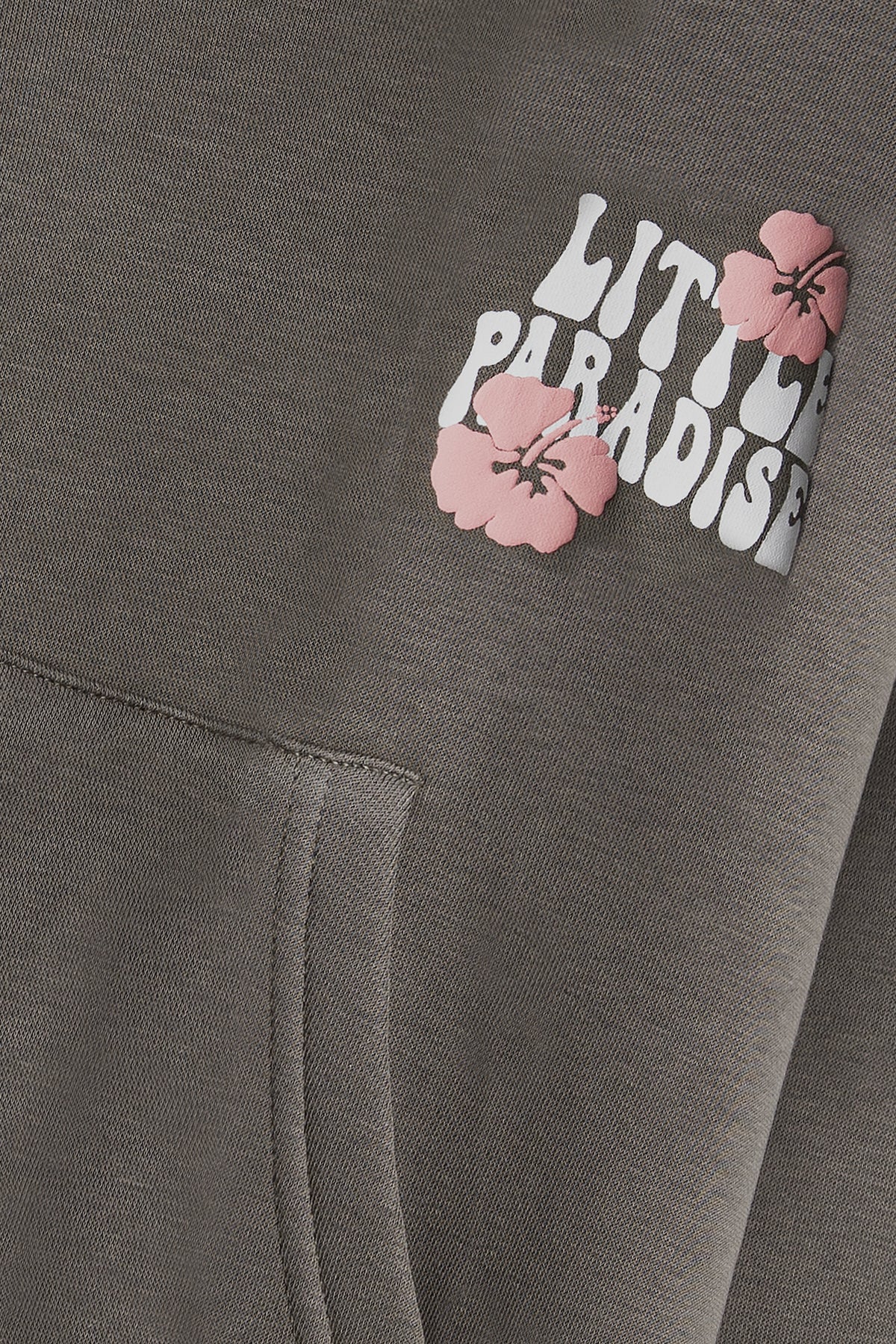 Girls Charcoal Charm Fleece Hoodie