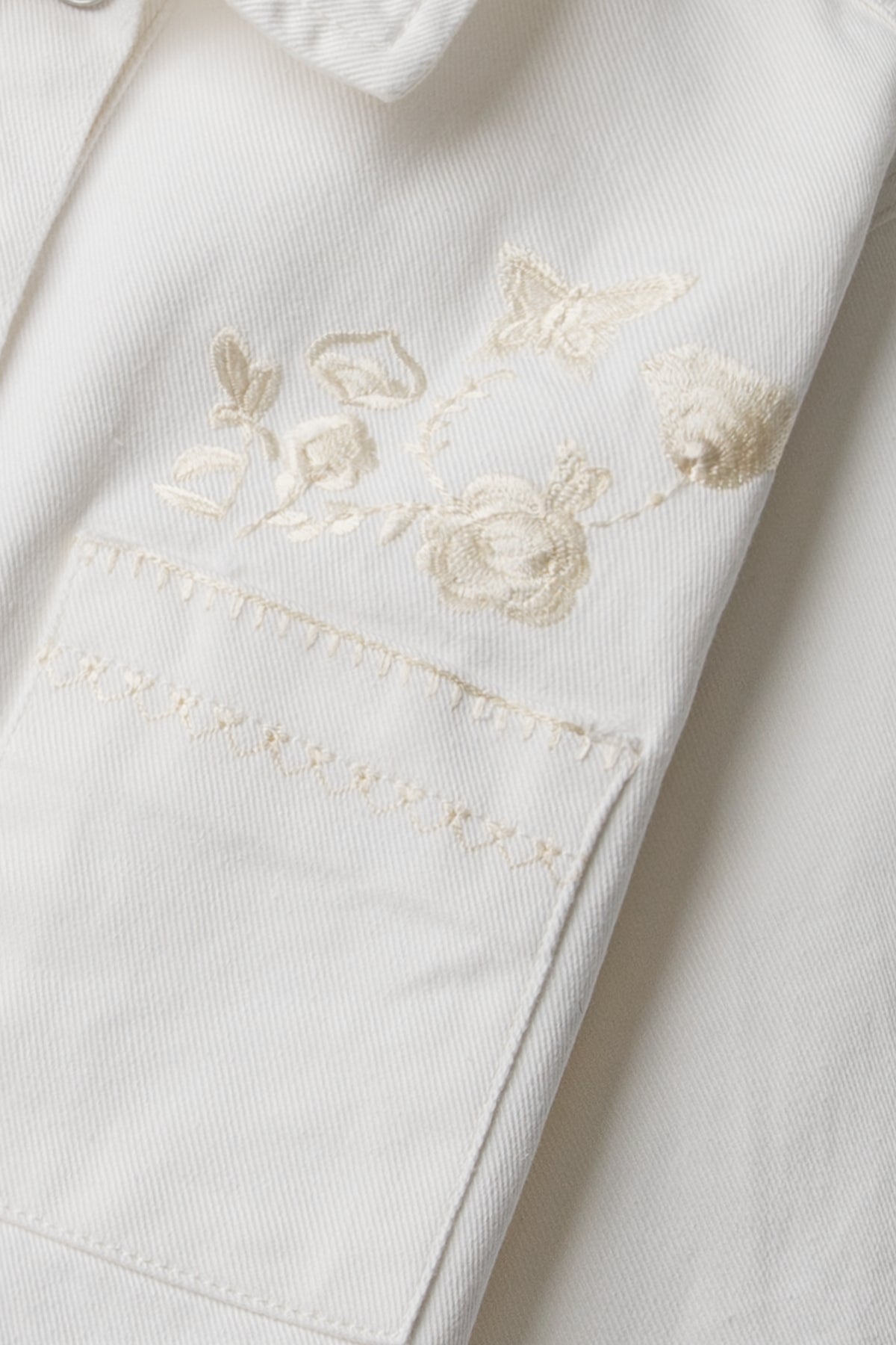 Girls Off-White Blossom Twill Jacket
