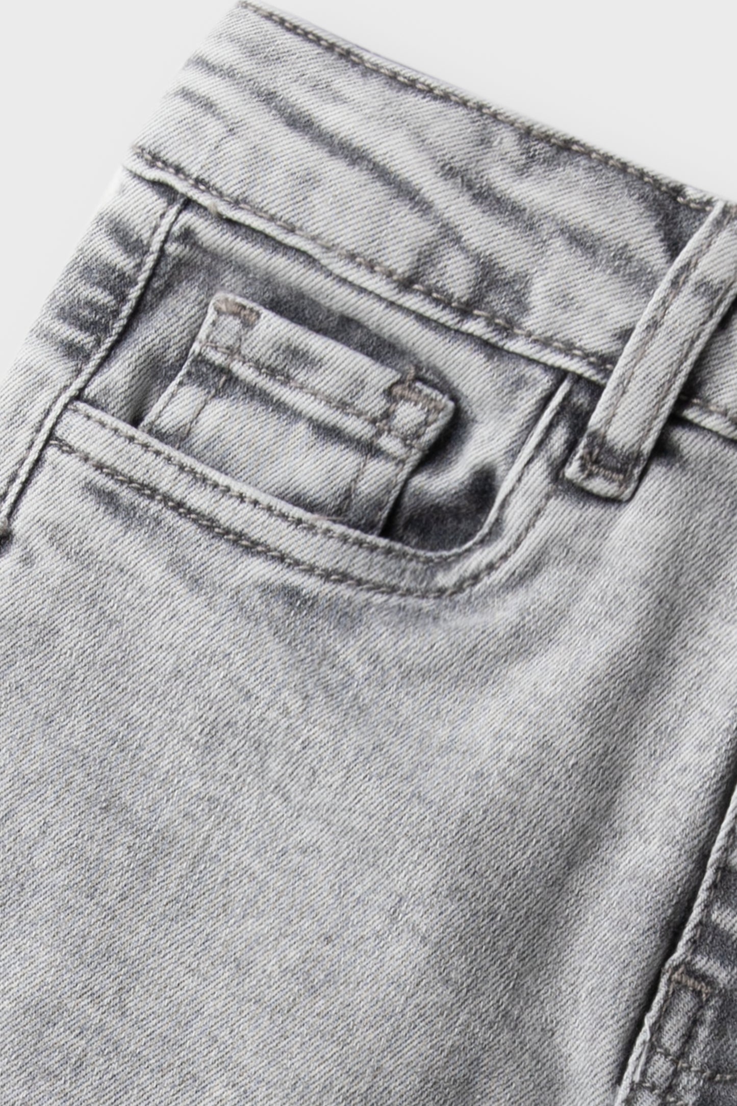 Boys Grey Panneled Denim Jeans