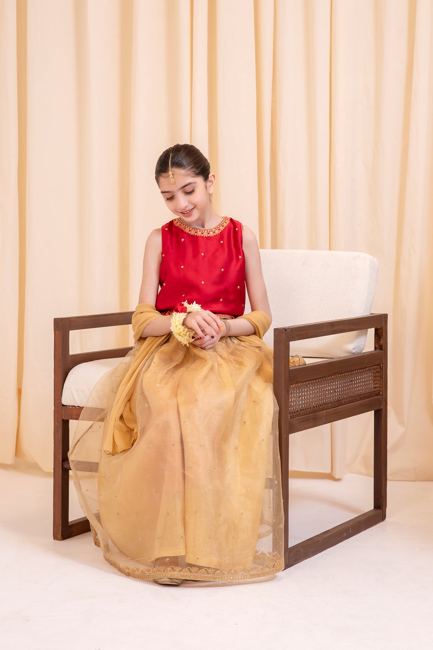 Maroon Fancy 3-piece Lehnga Choli Set