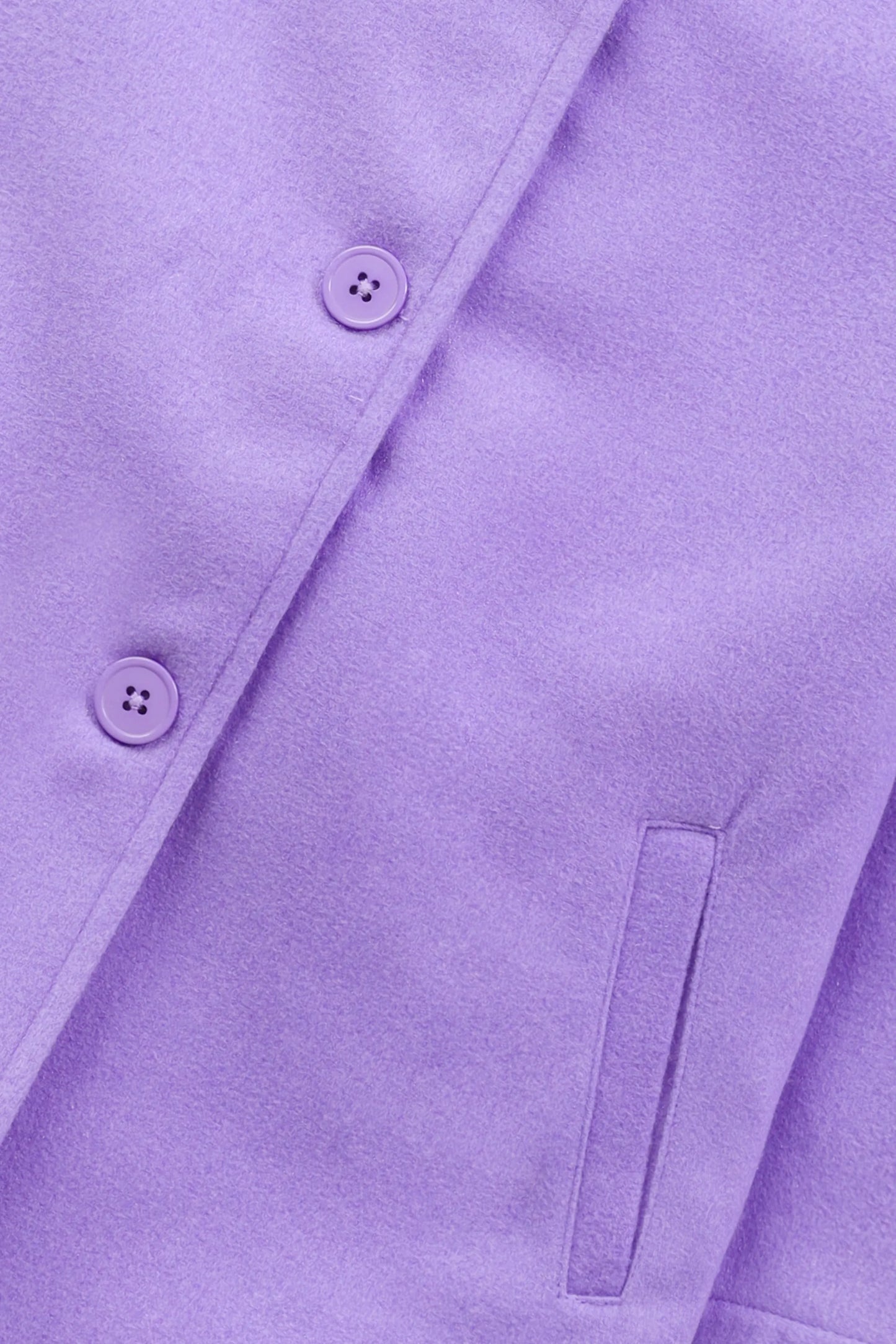 Girls Purple Hooded Felt Coat