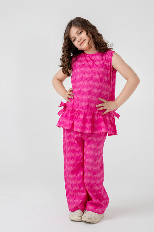 Hot Pink Frilled Co-ord Set