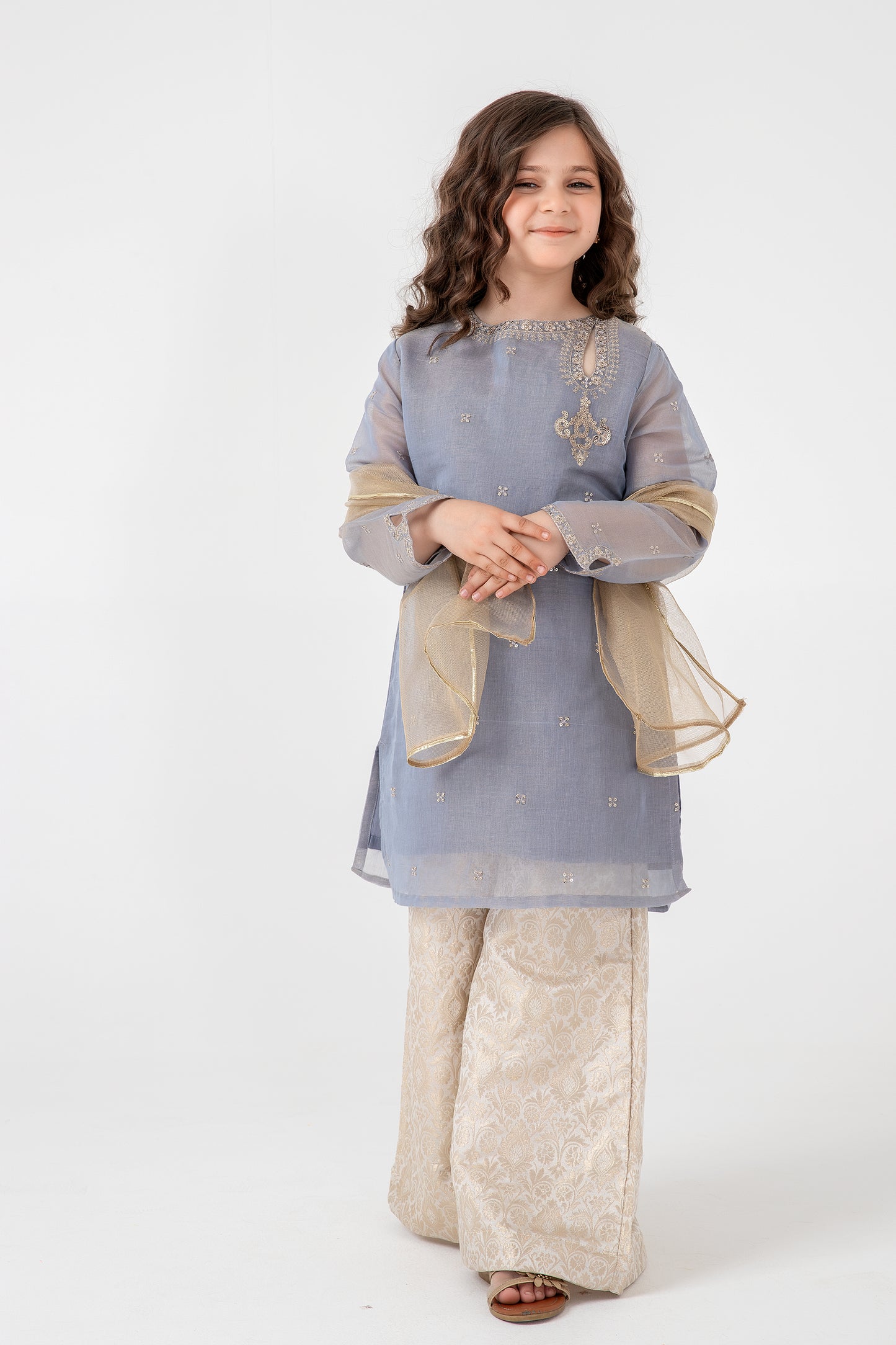 Royal Grace Grey Fancy Suit - 3pc