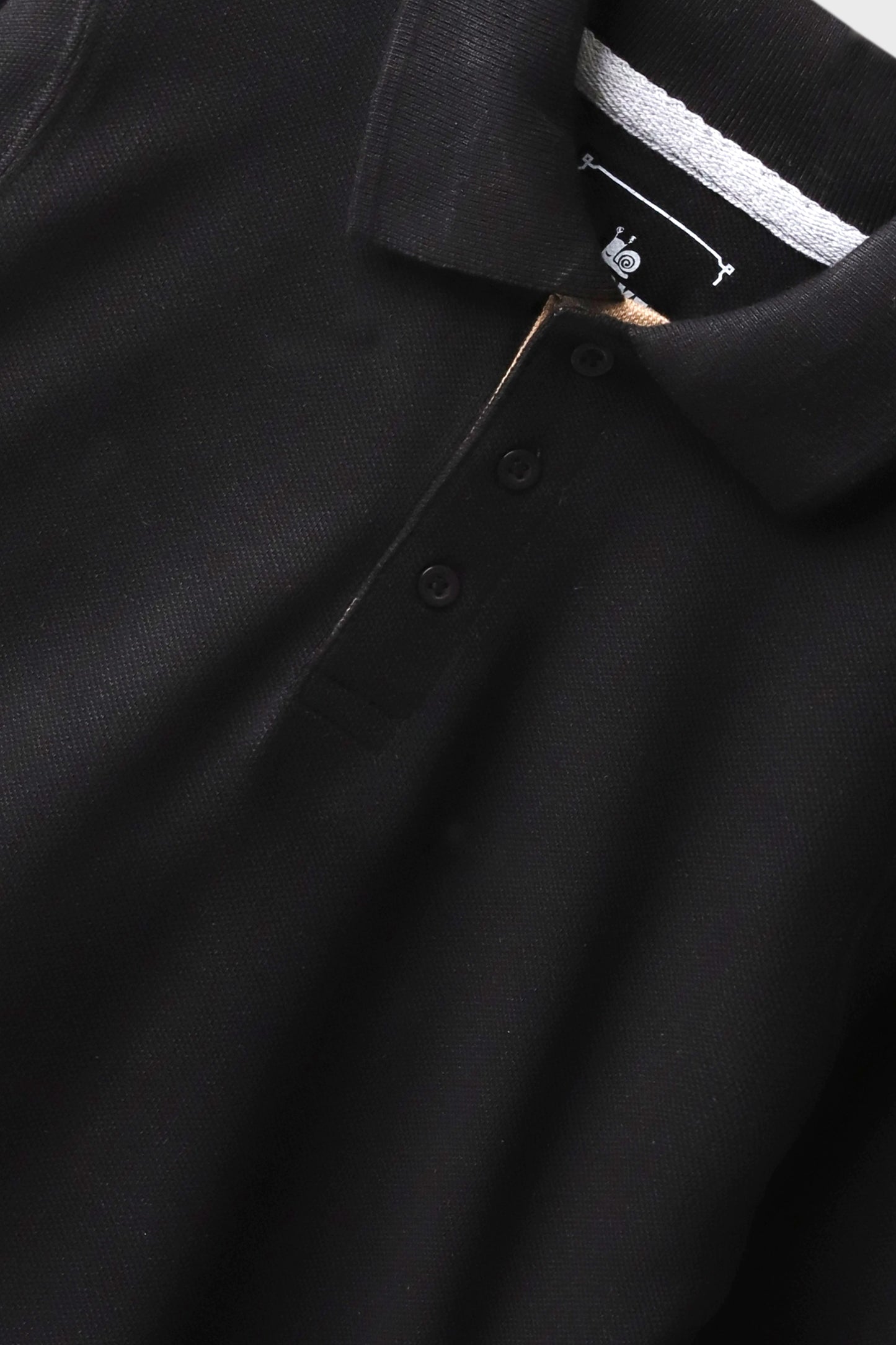 Solid Black Polo