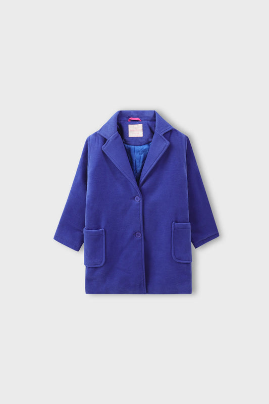 Girls Blue Frosty Felt Coat
