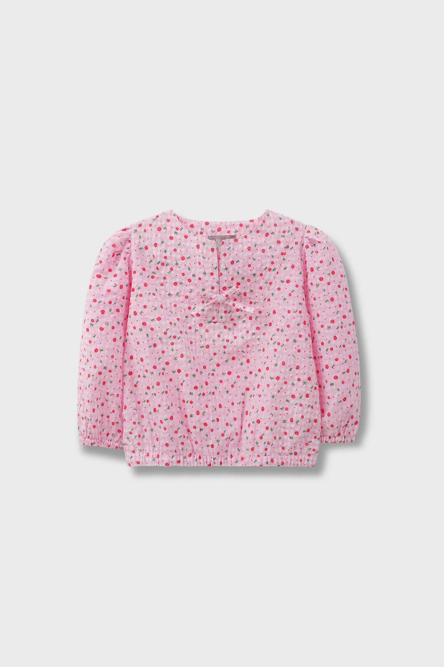 Cherry Floral Cotton Top