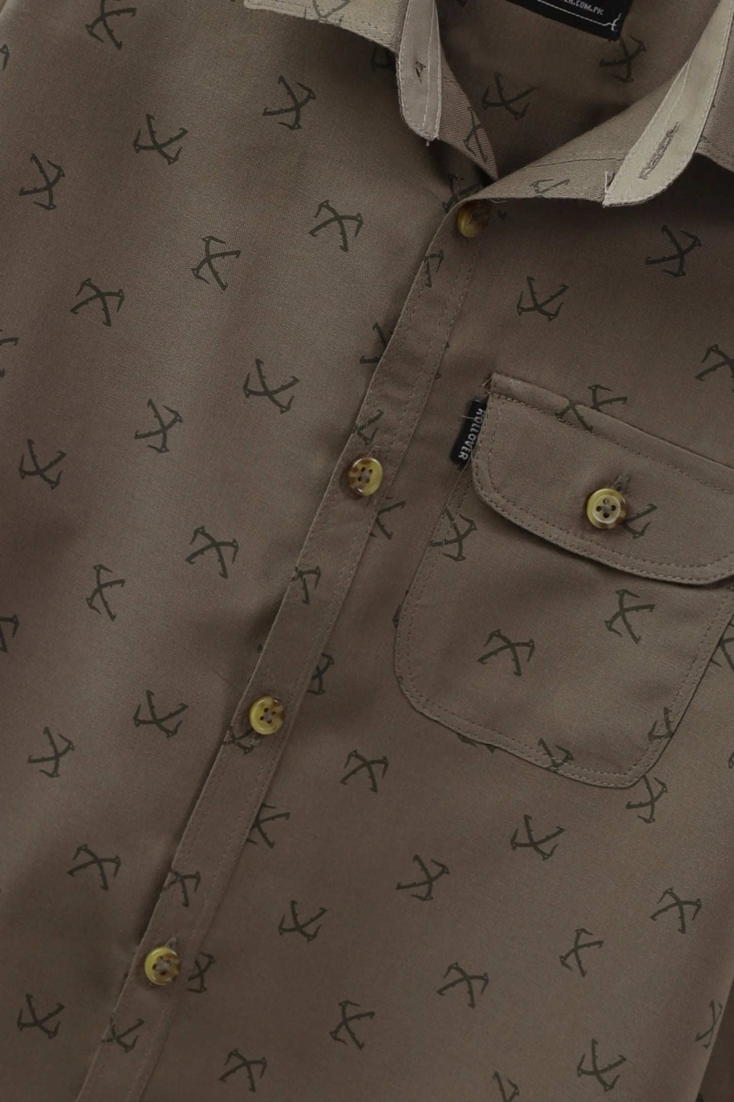 Olive Ease Cotton Shirt