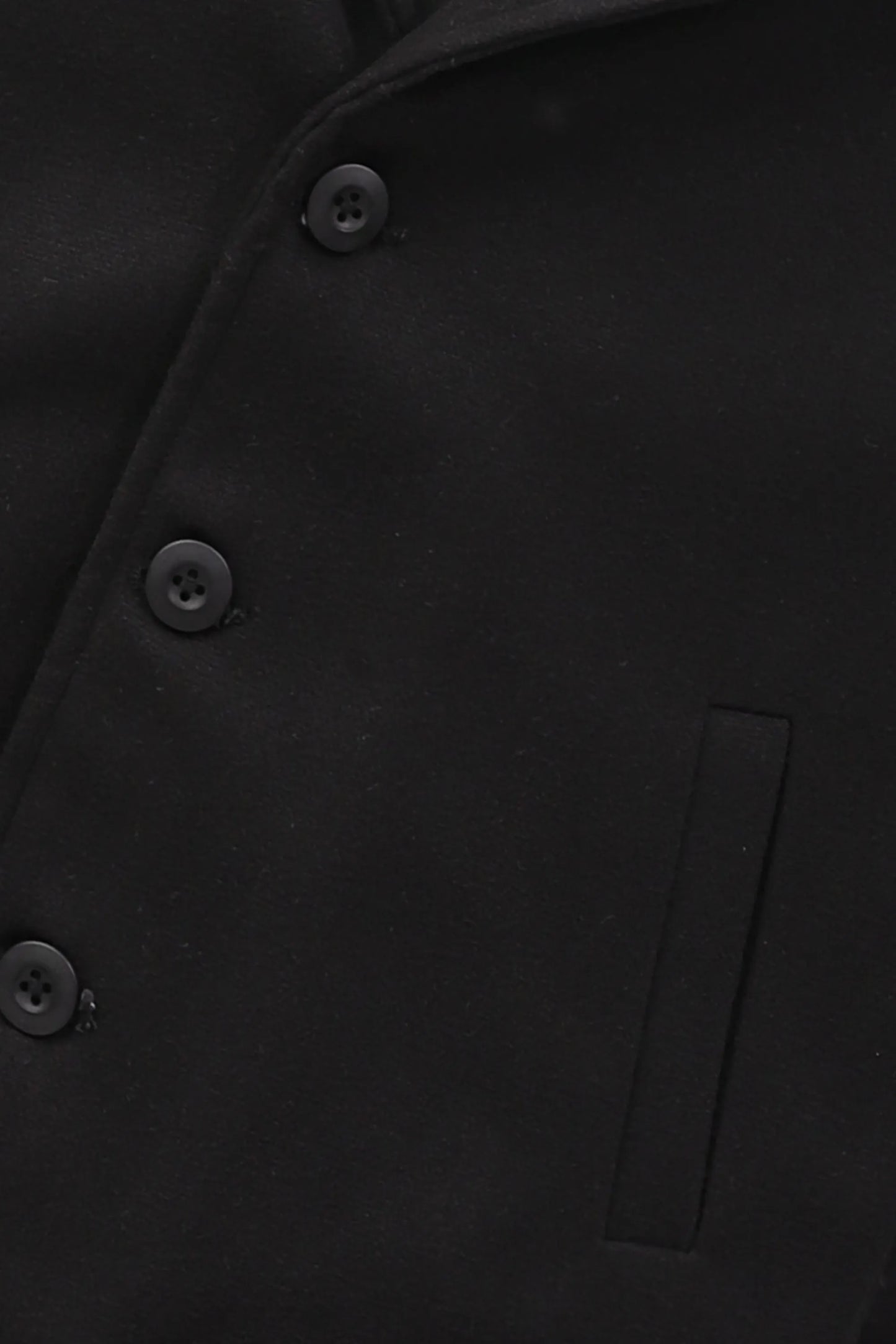 Boys Midnight Black Felt Coat