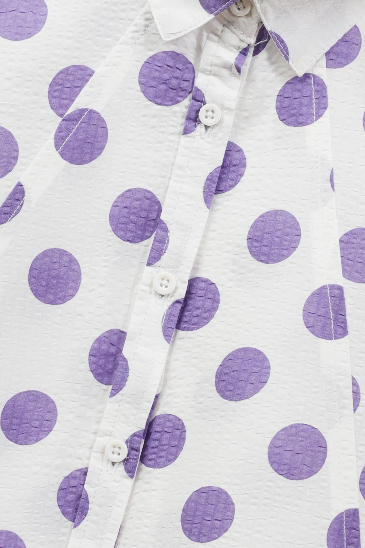 White Polka Dot Cotton Top