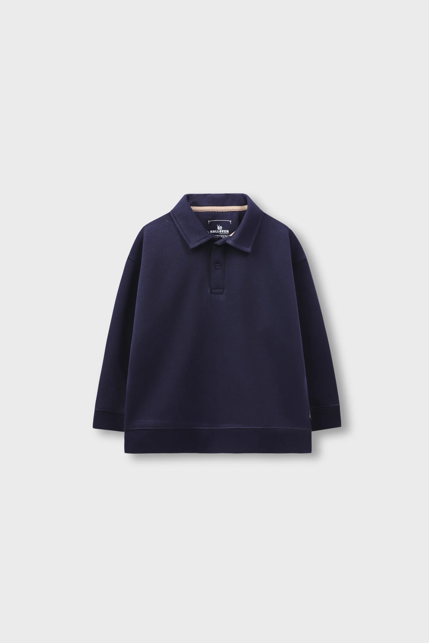 Boys Navy Collared Sweatshirt