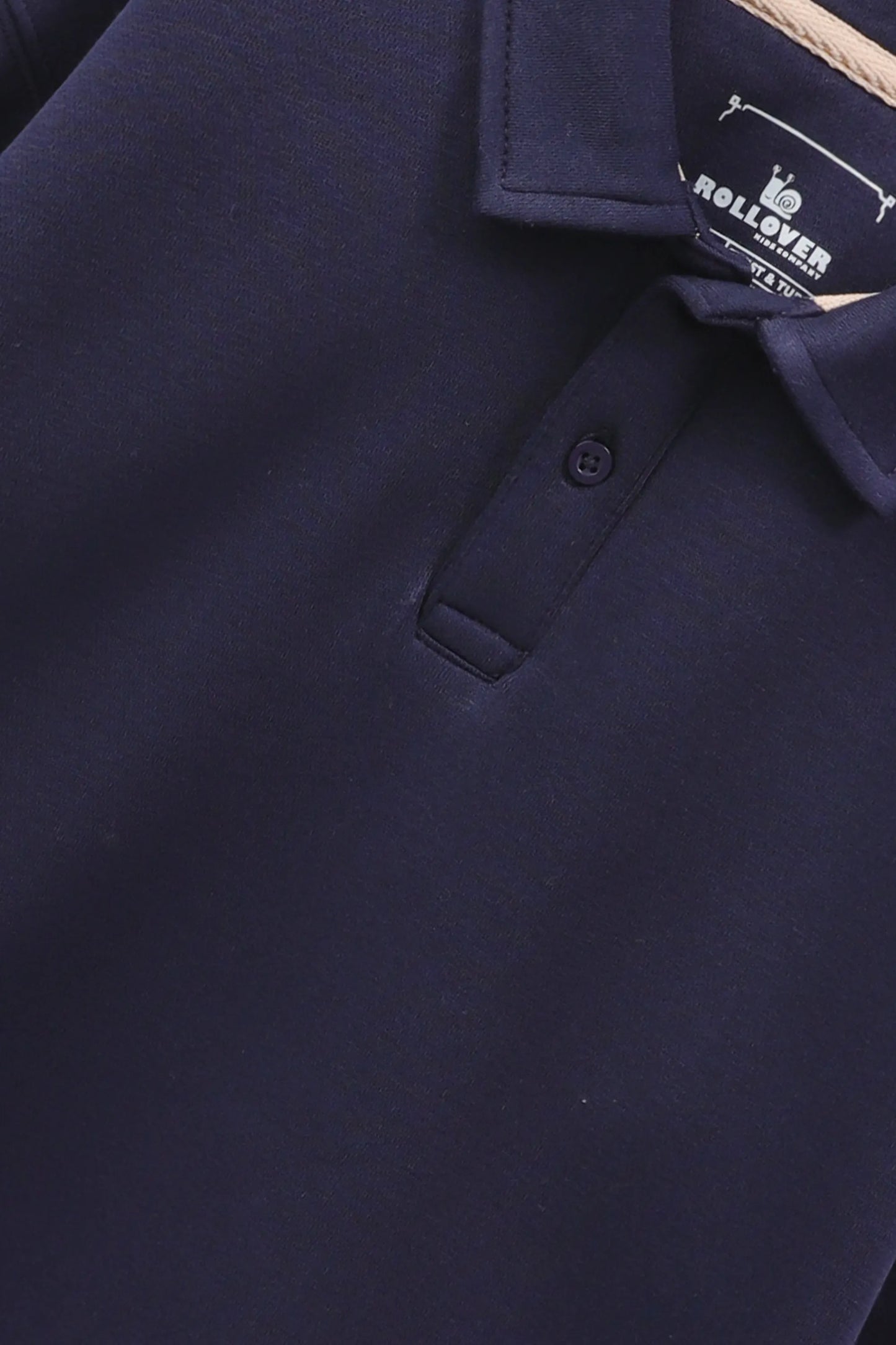 Boys Navy Fleece Collared Sweatshirt