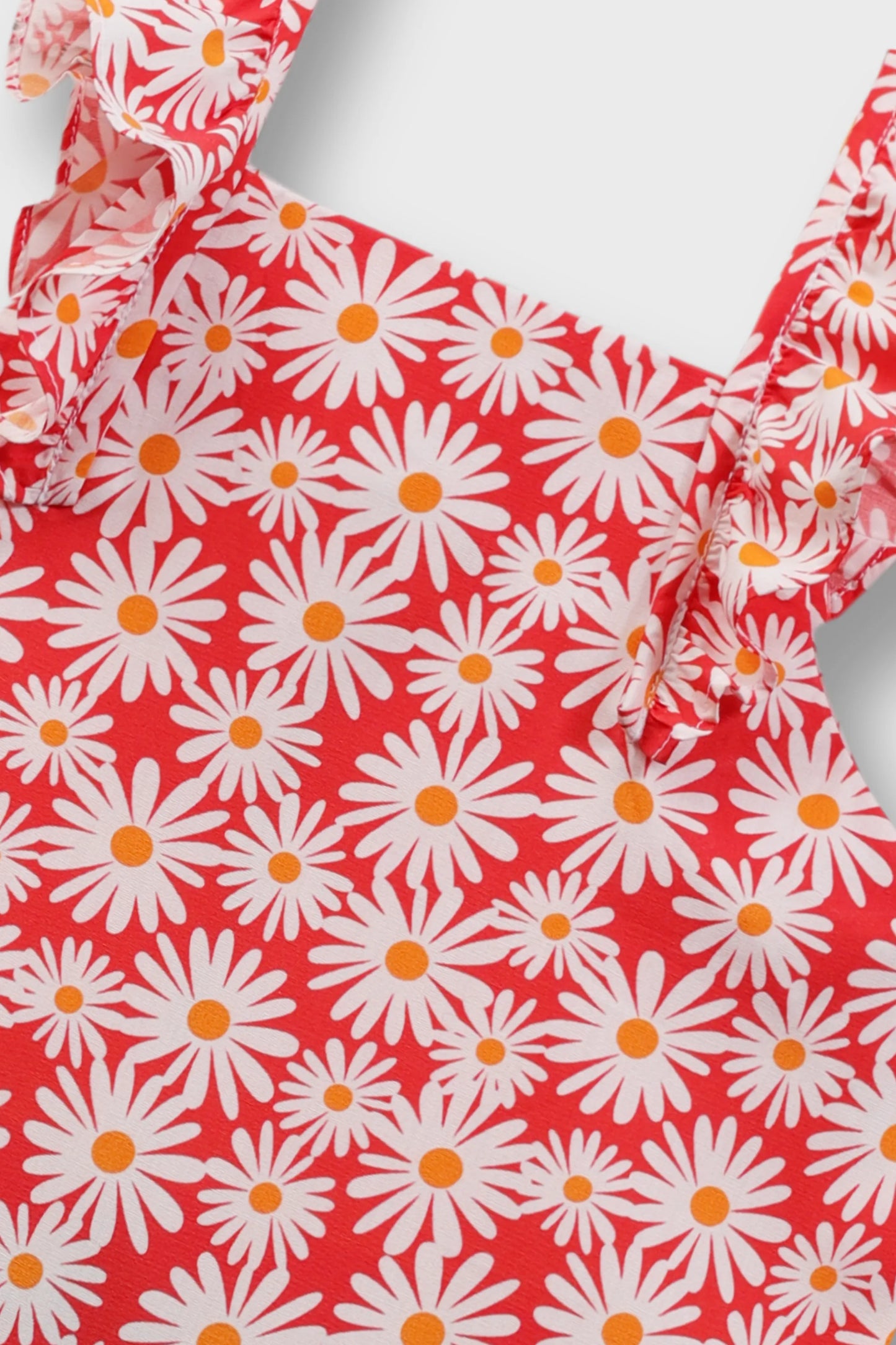 Red Daisy Cotton Co-Ord Set