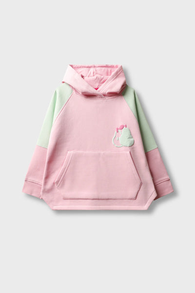 Girls Pastel Fleece Pullover Hoodie