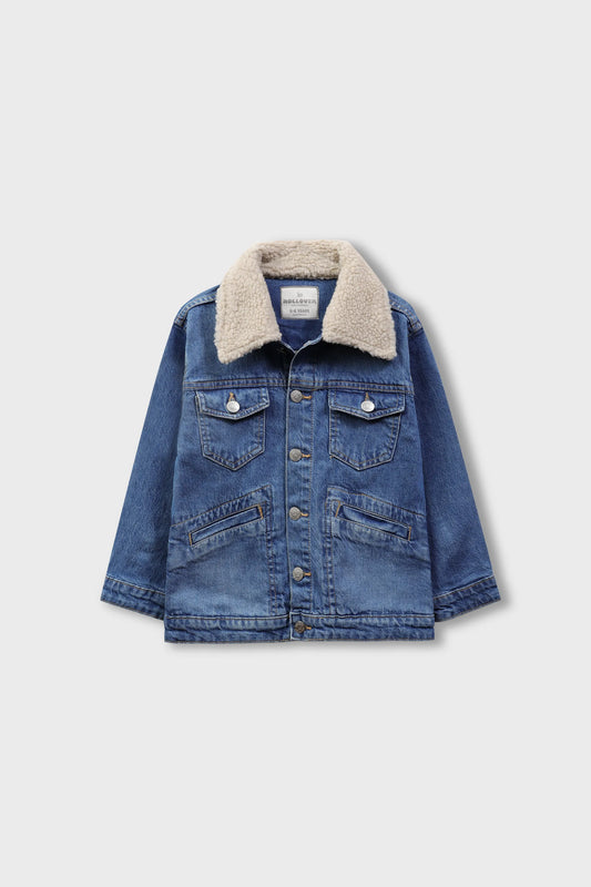 Urban Boys' Sherpa Denim Jacket