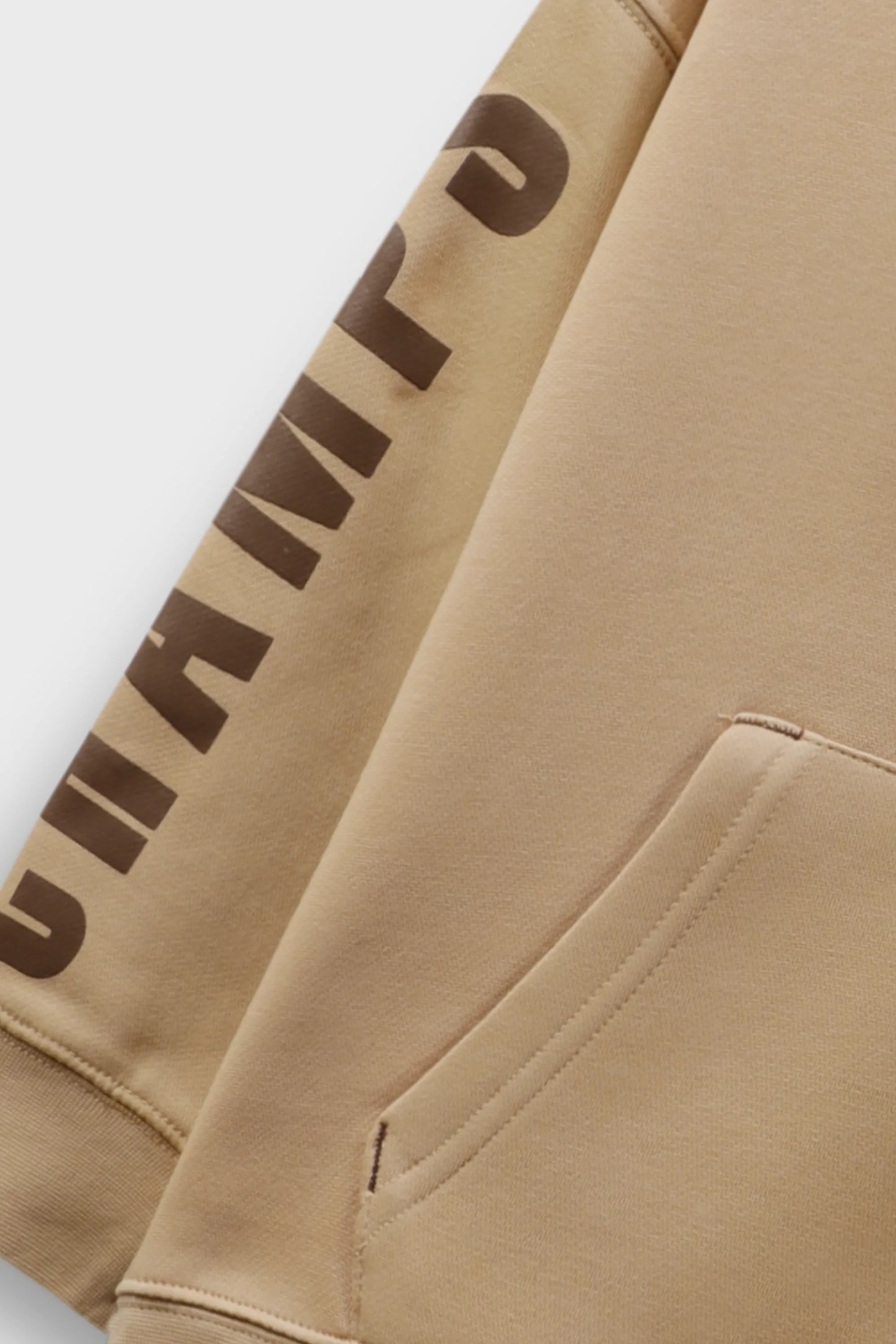 Boys Beige & Brown Fleece Hoodie