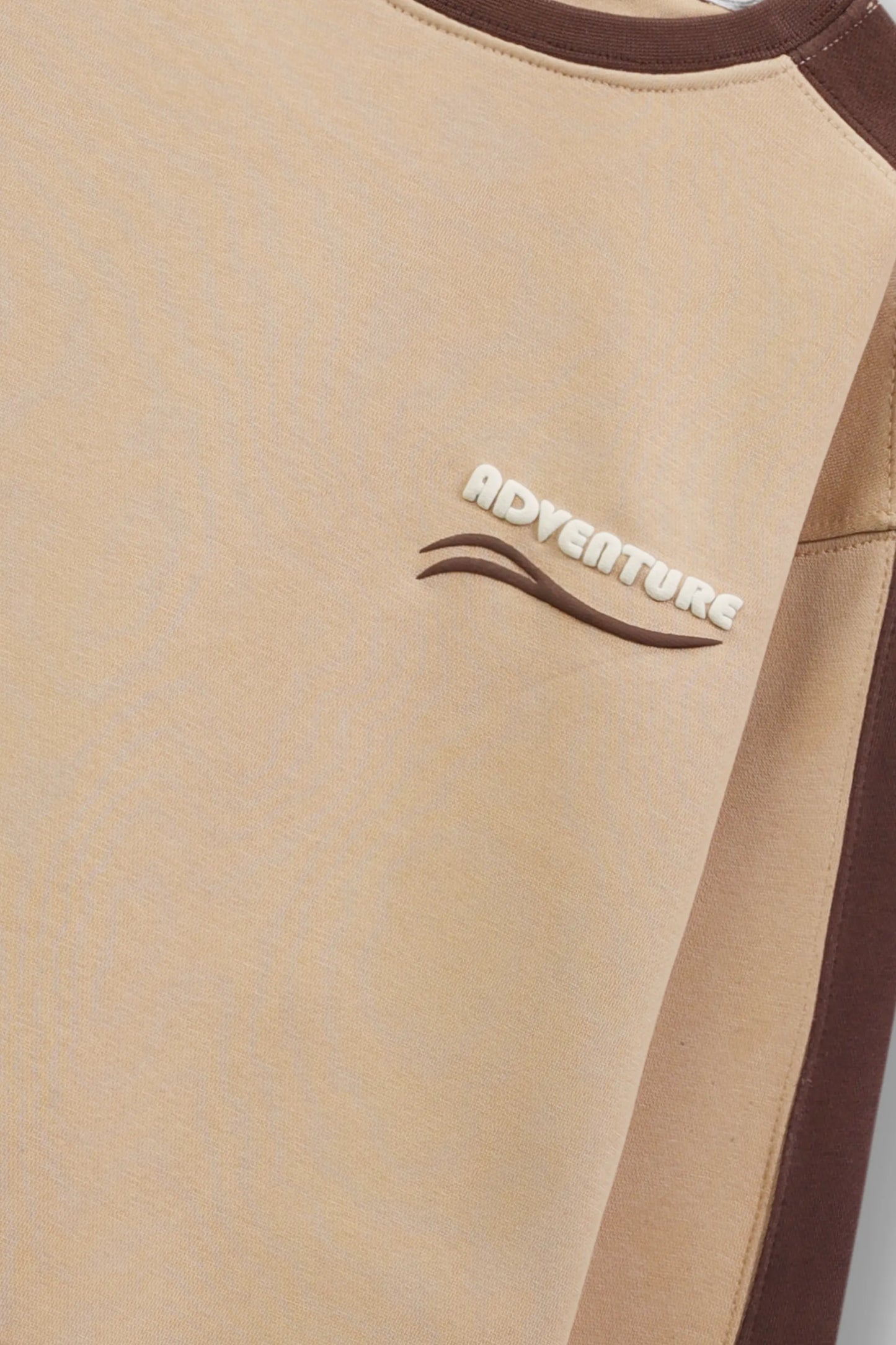 Boys Beige Fleece Co-Ord Set