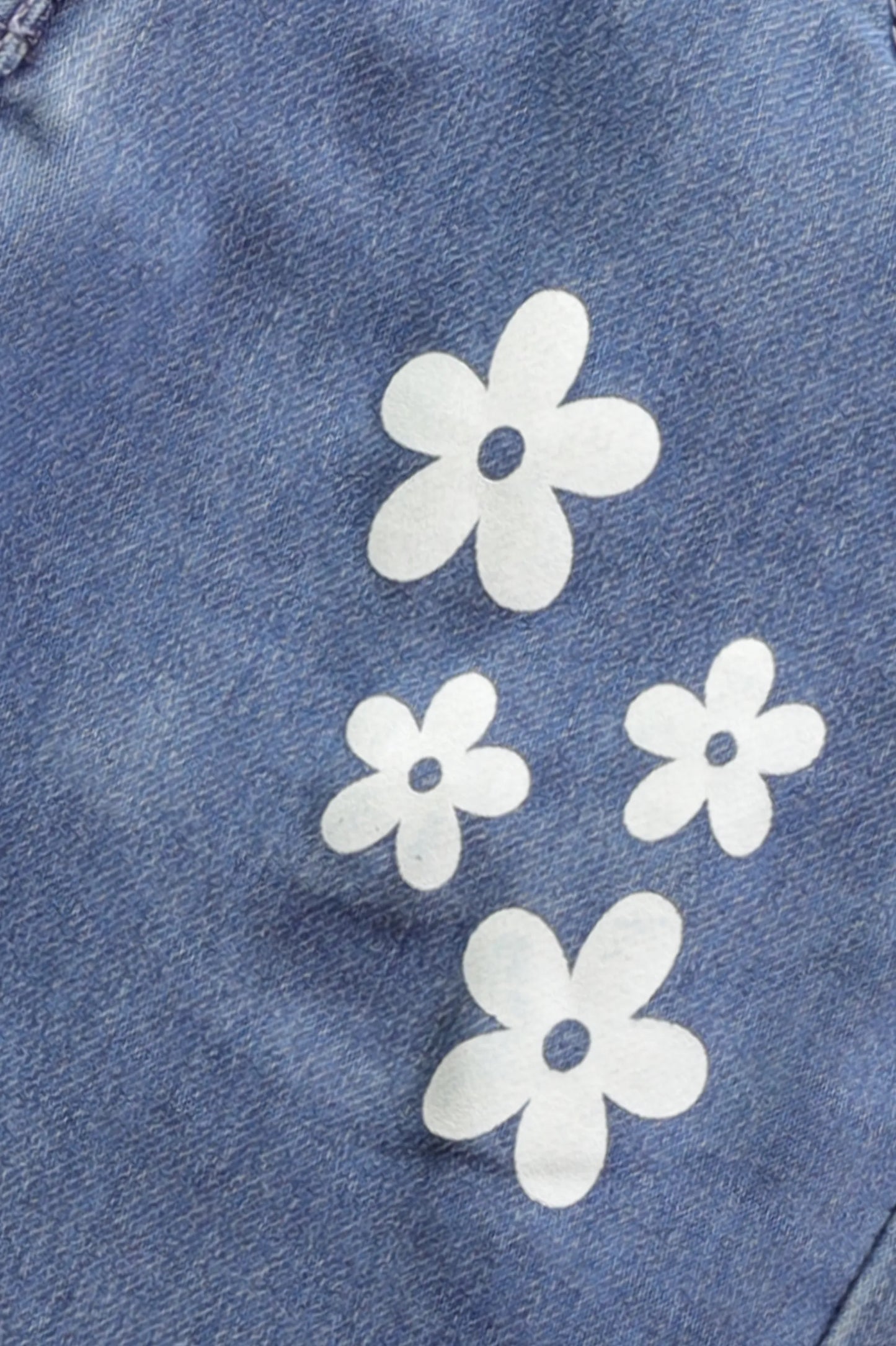 Girls Floral Wide-Leg Jeans