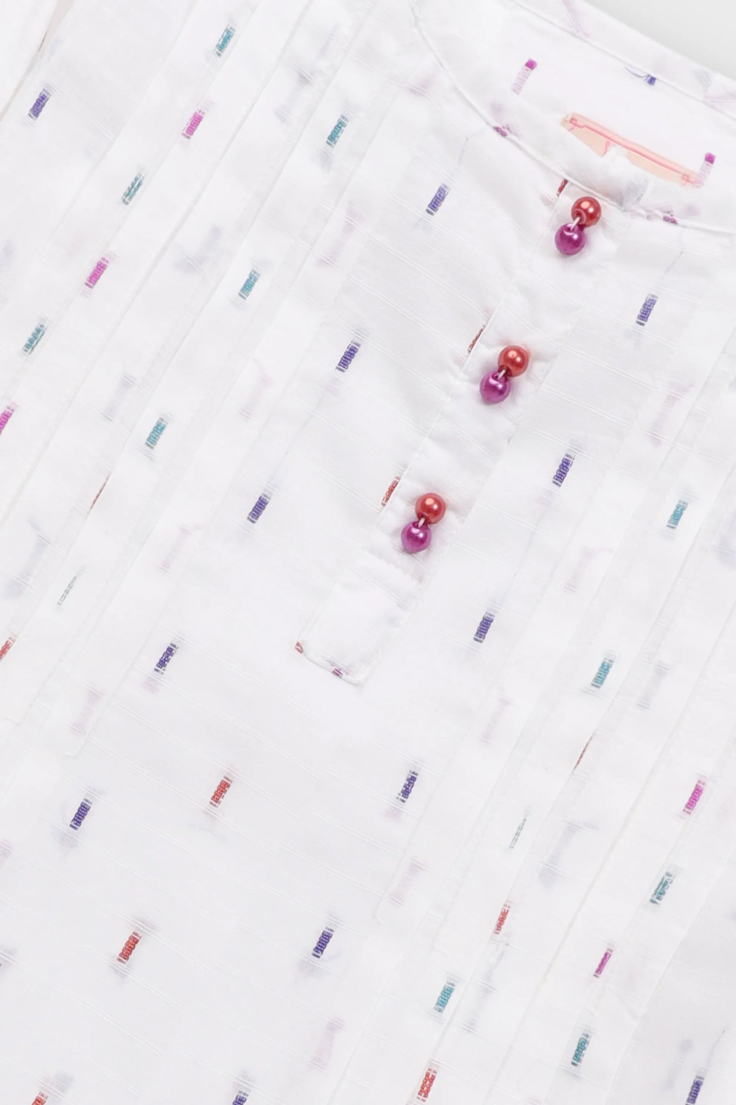 White Cotton Flared Top