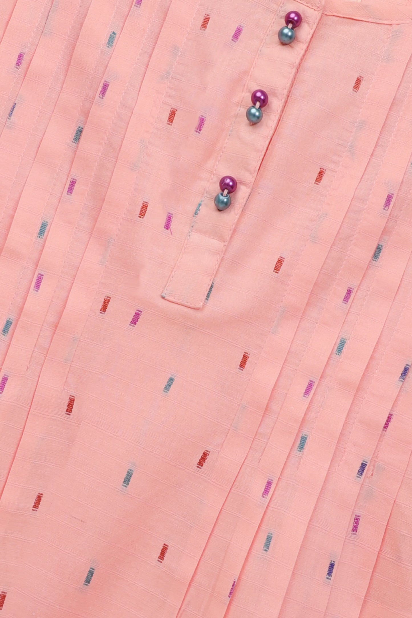 Peach Cotton Flared Top