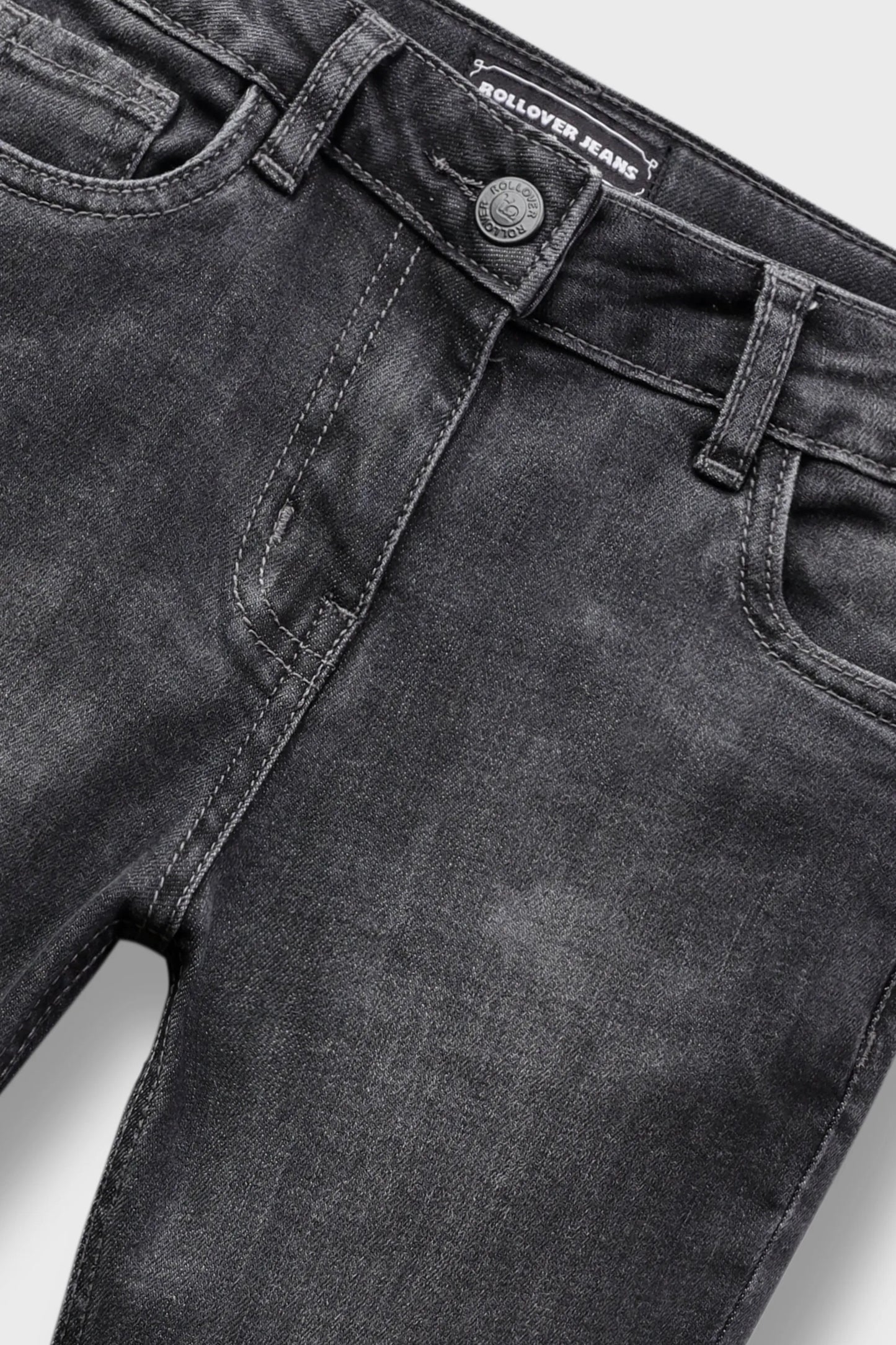 Girls Black Denim Bell-Bottom Jeans