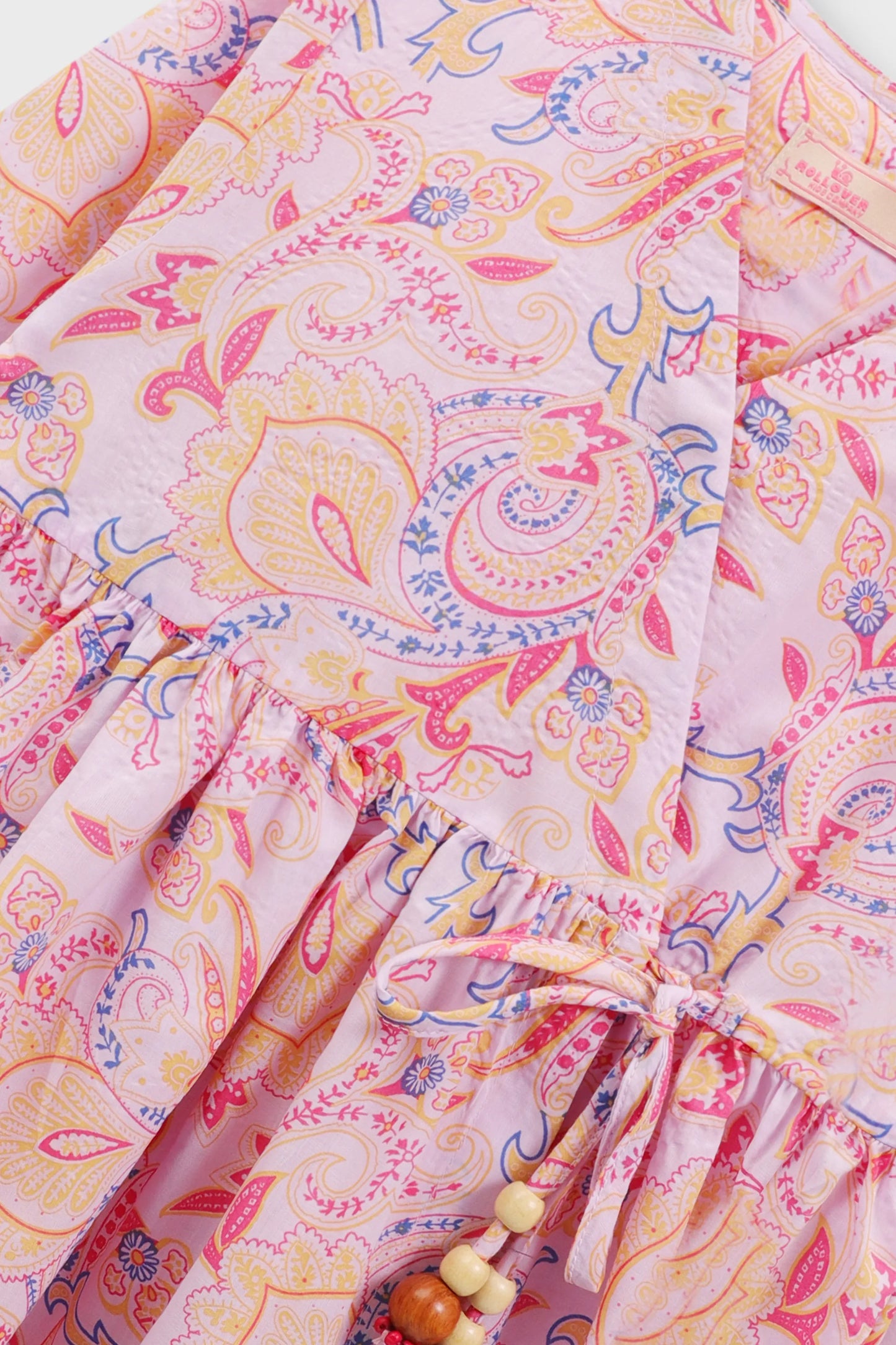 Pink Paisley Peplum Cotton Top