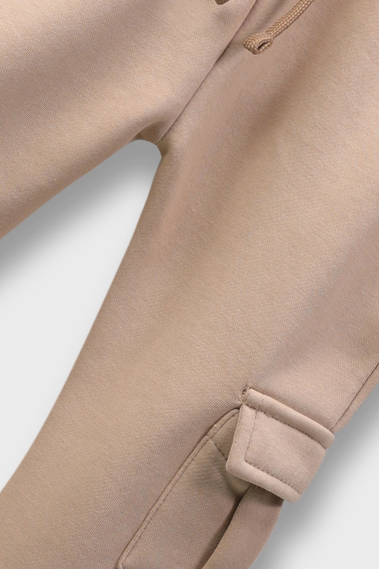 Girls Beige Fleece Bell-Bottom Trouser