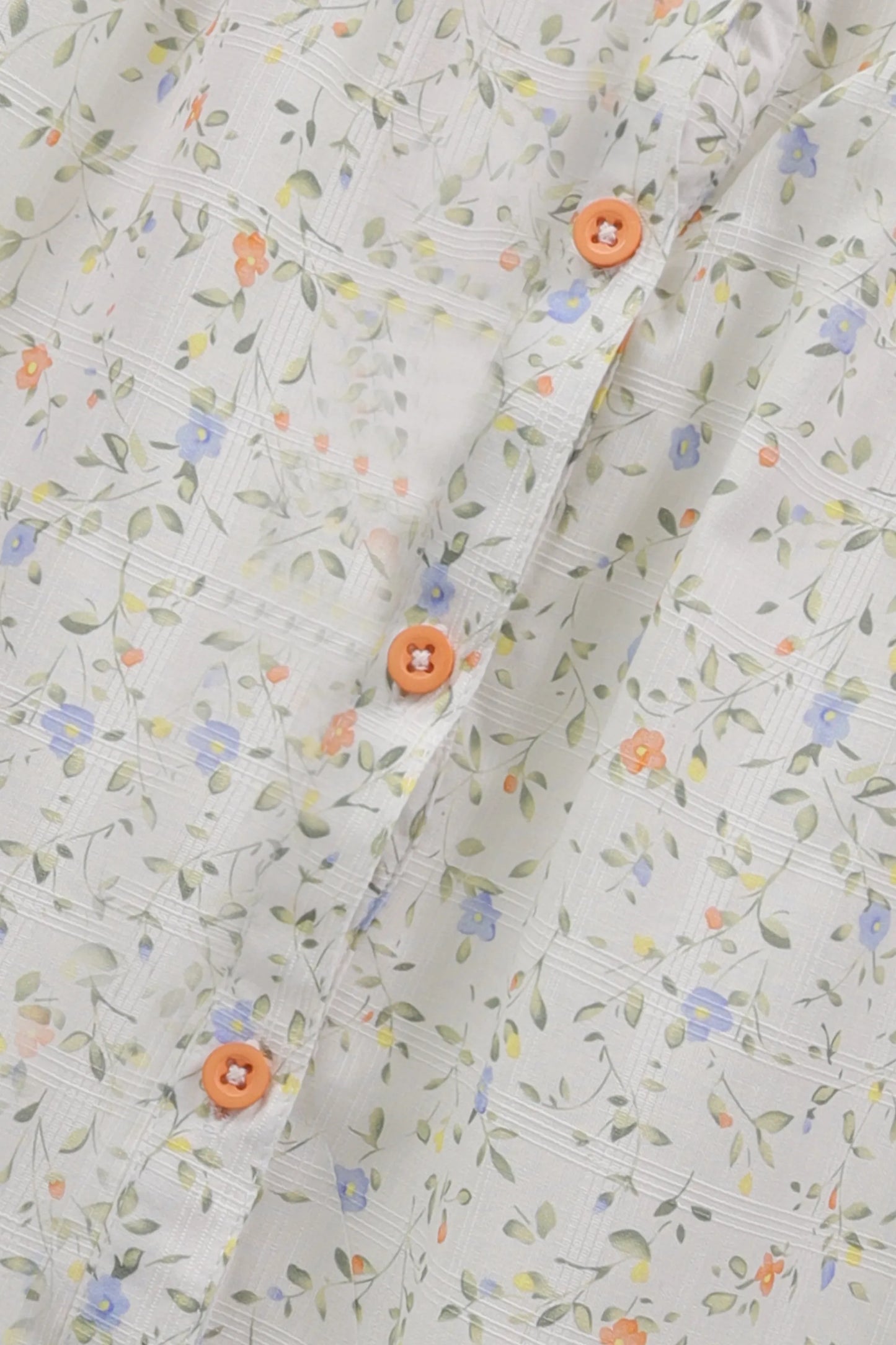 Garden Blossom White Cotton Dress