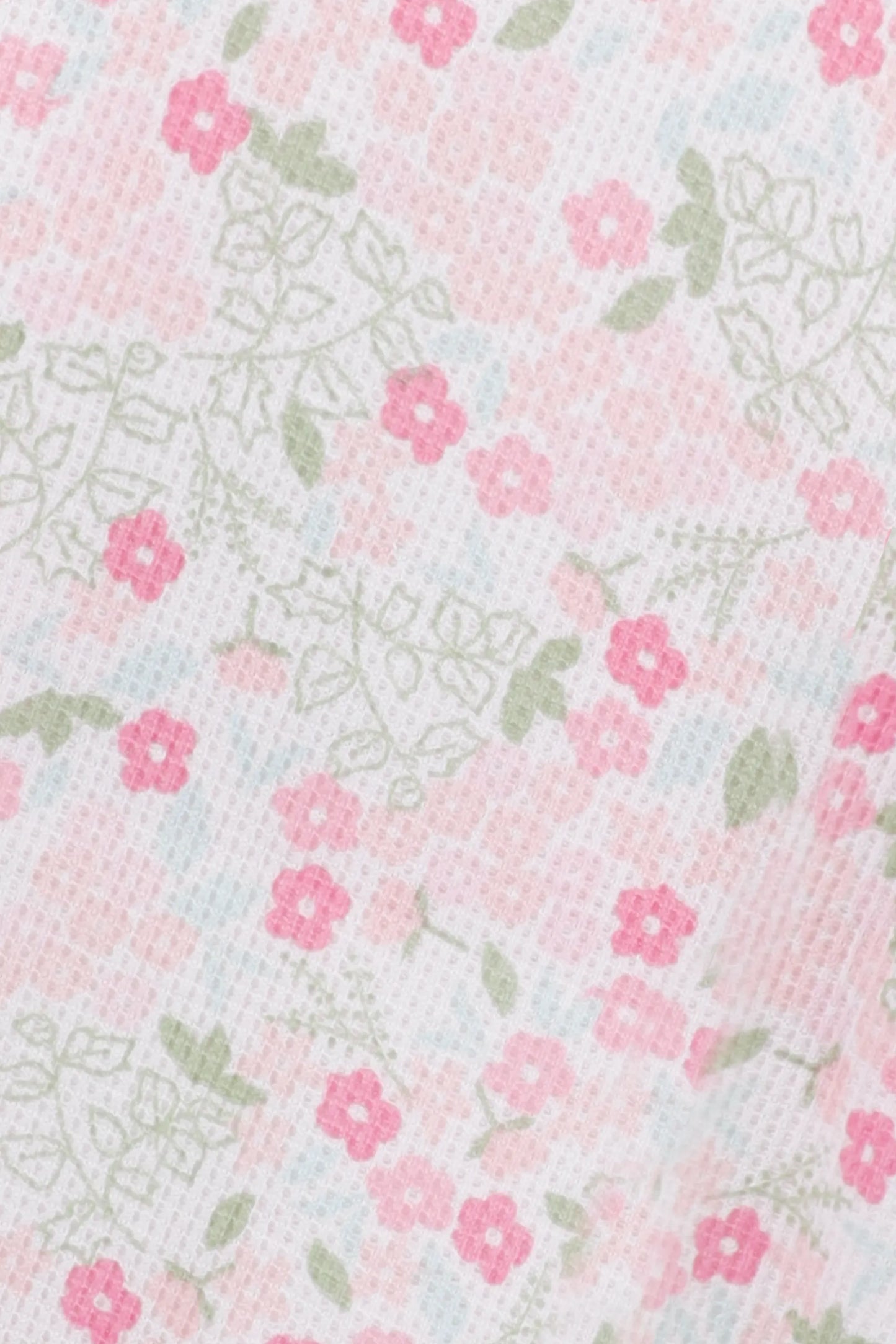 Girls White Printed Rib Tee