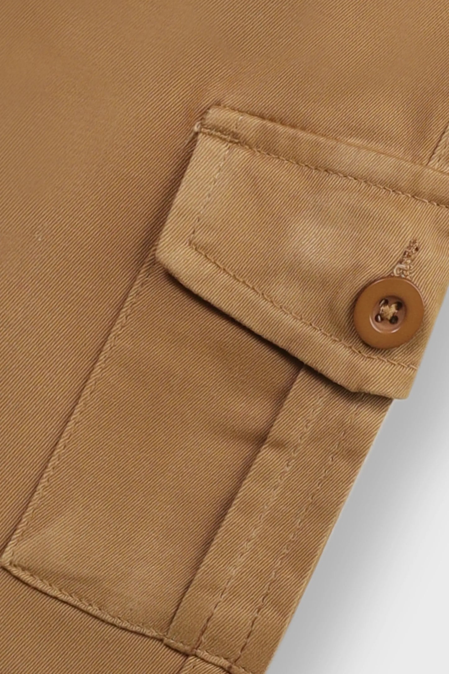 Boys Mustard Twill Cargo Pants