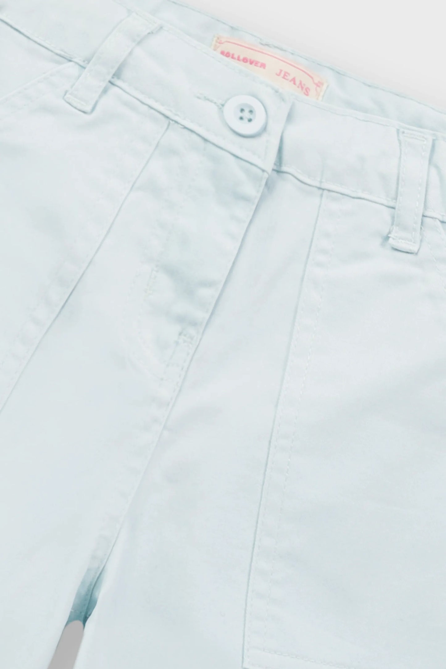 Girls Solid Mint Wide Leg Pants