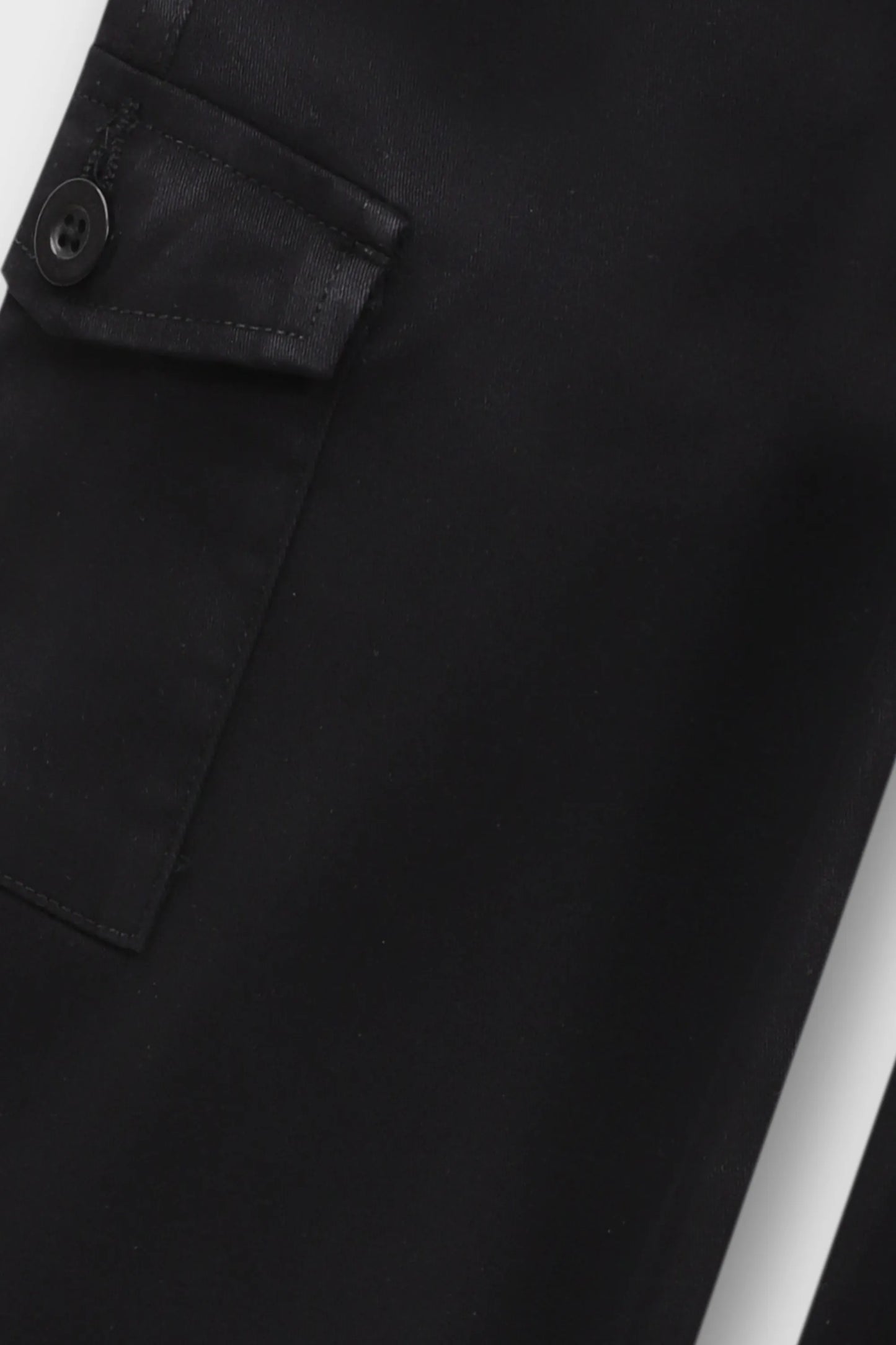 Girls Trending Black Wide-Leg Twill Pants