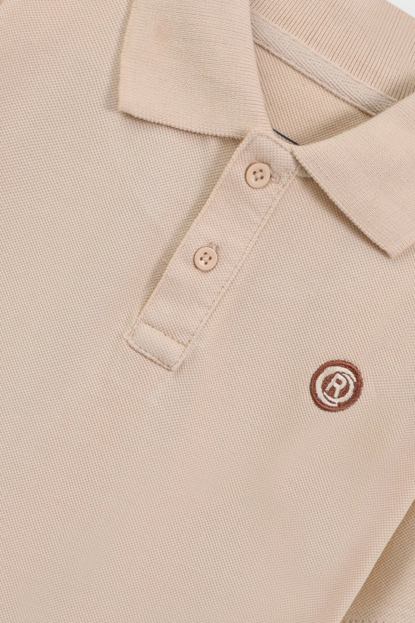 Boys Beige Signature Polo Shirt
