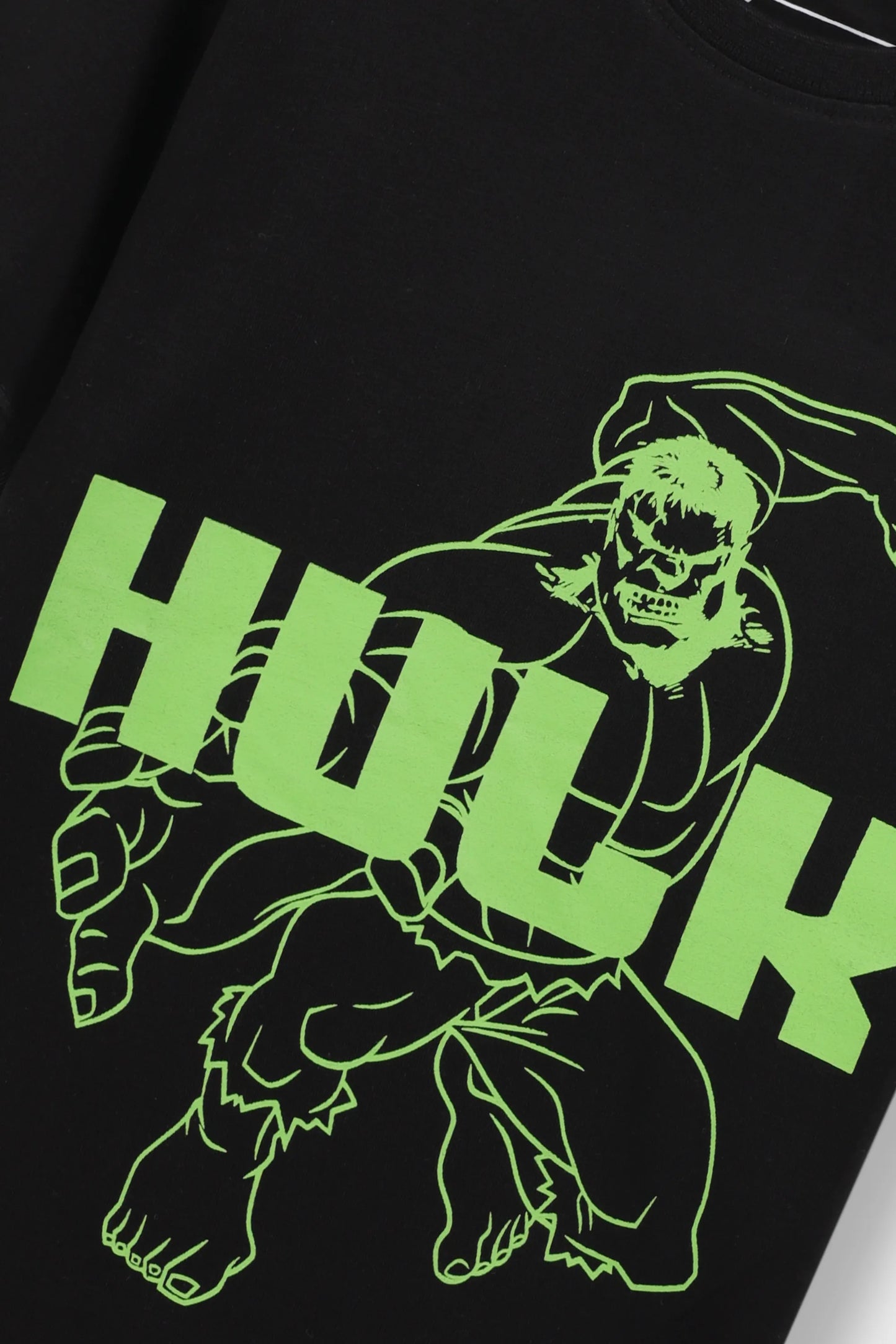 Boys Black Hulk Graphic Tee