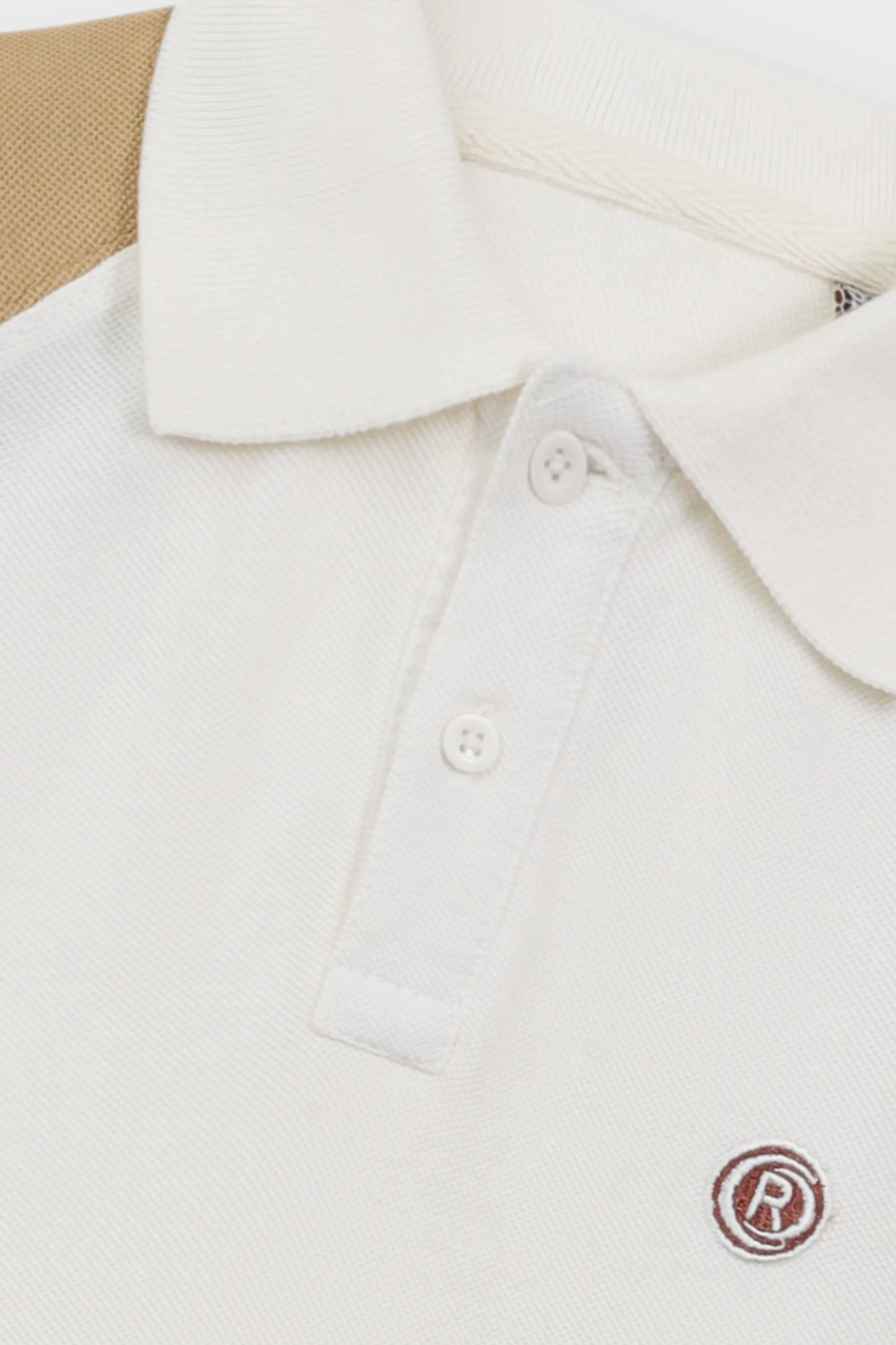 Boys Off-White Raglan Polo