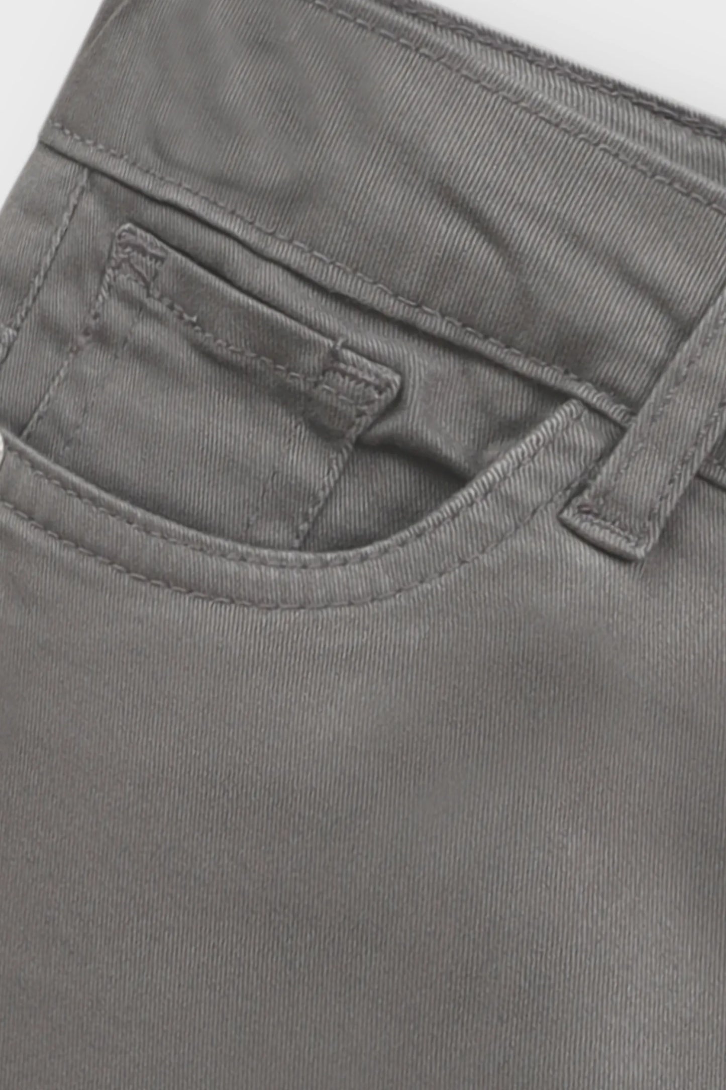 Boys' Grey Straight Fit Twill Pants