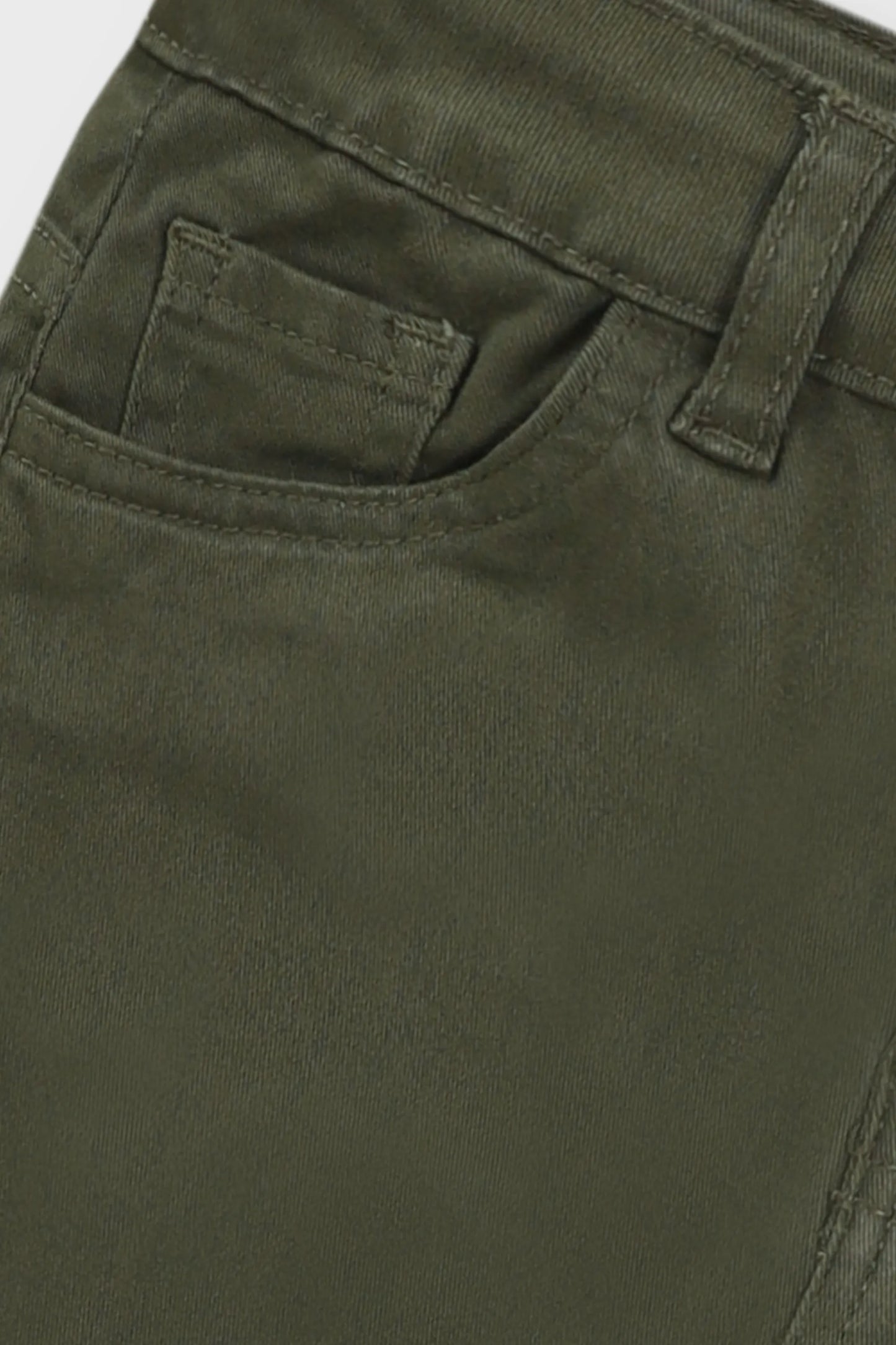 Classic Striped Shirt with Olive Pants
